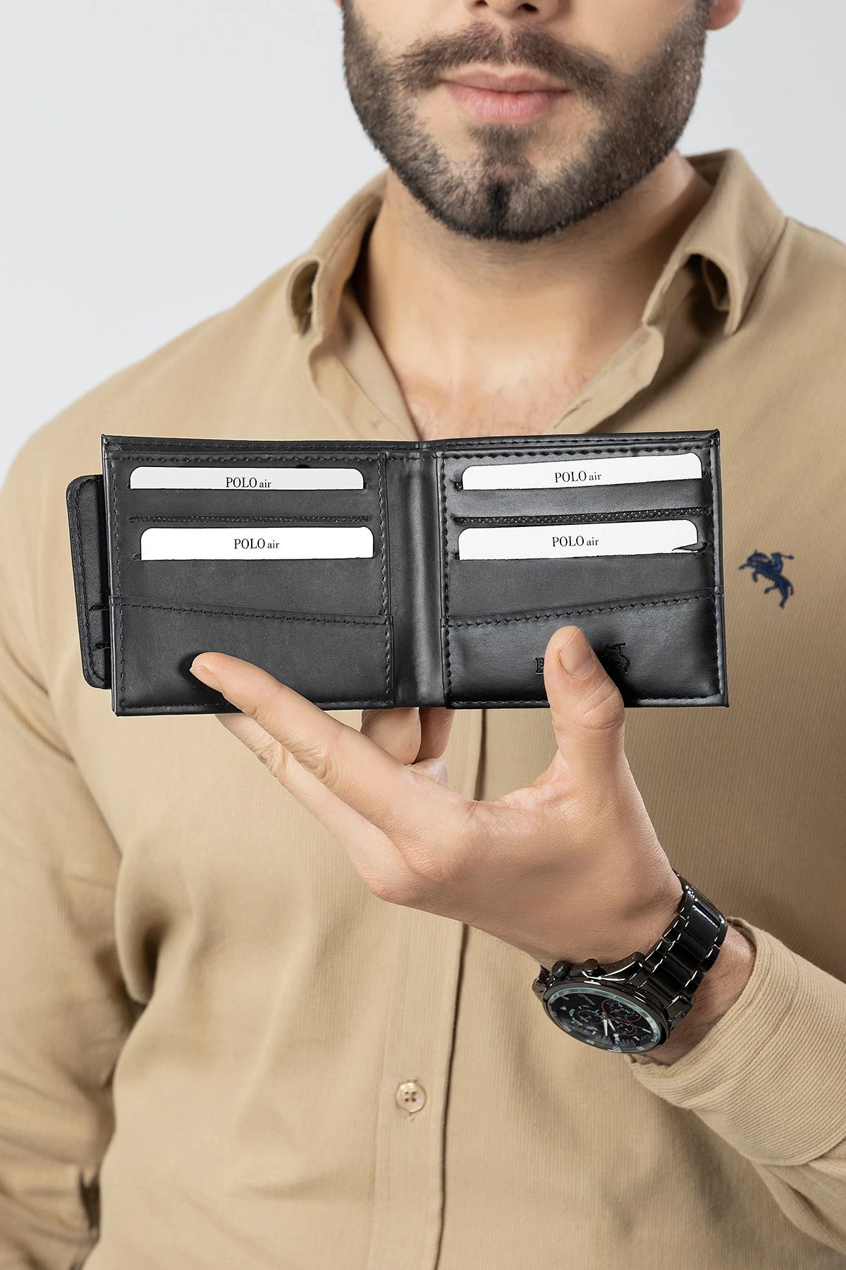 Erkek Set Kombin Kemer Cüzdan Kartlık Çakmak Kol Saati Hediyelik Kutusunda Siyah Set Pl-0974E7 Bordo-Siyah Pl-0974E8
