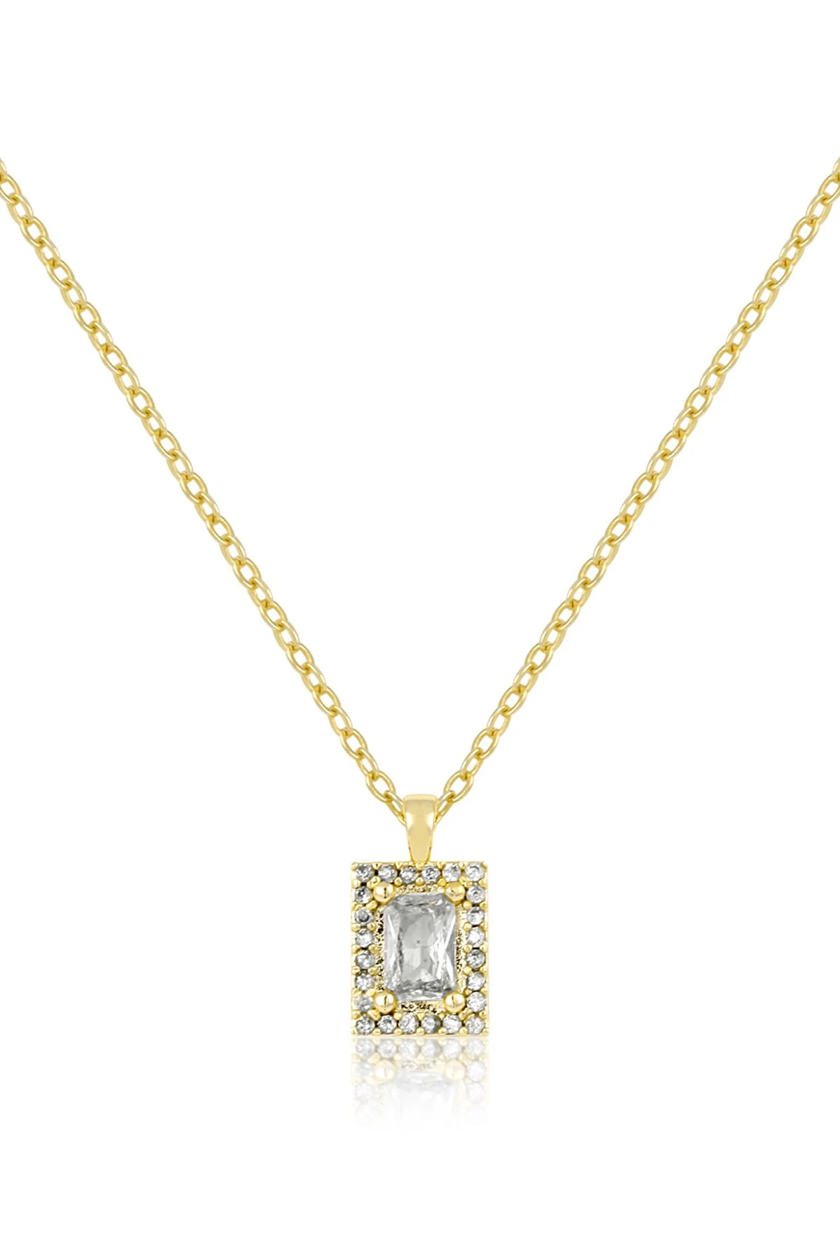 Lüx Taşlı Kadın Kol Saati Kare Zirkon Taşlı Kolye Bileklik Özel Kombin Set Gold Renk St-2147S1 Gold St-2147S1