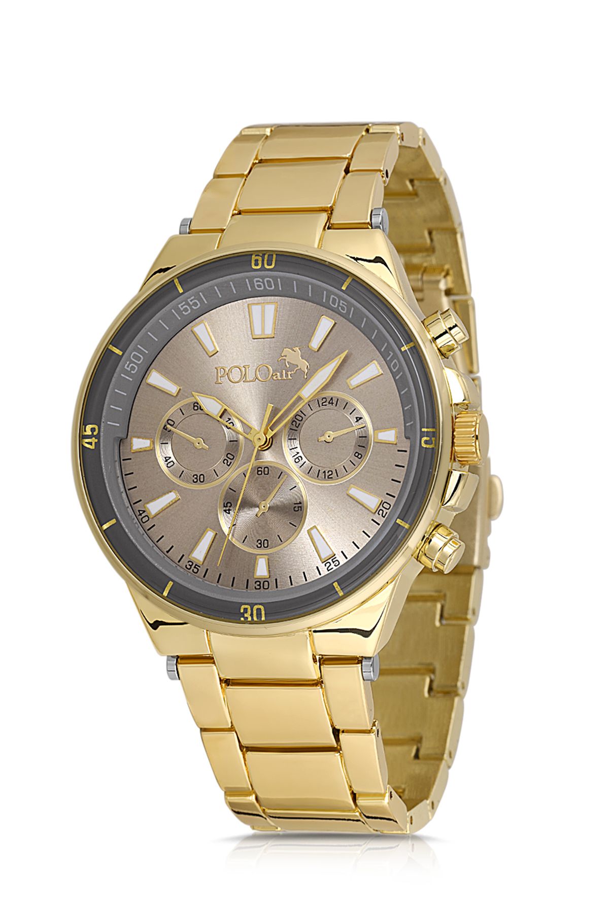 Erkek Kol Saati Cüzdan Kemer Kartlık Çakmak Set Kombin Taba Gold Renk Pl-0994E6 Gold-Taba Pl-0994E6