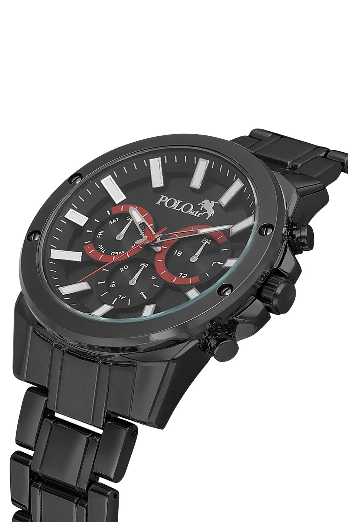 Erkek Kol Saati Dama Desen Cüzdan Kemer Kartlık Parfüm Kombin Set Siyah Renk Pl-0992E1 Siyah Pl-0992E1