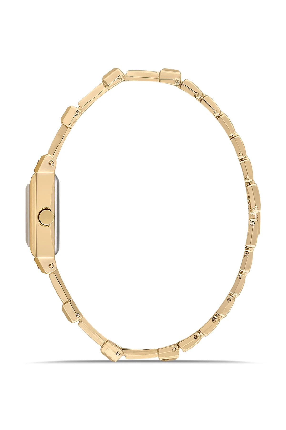 Kare Kasa Taşlı Kordon Kadın Kol Saati Gold Yeşil Renk Pl-1543B3X Gold-Yeşil Pl-1543B3X