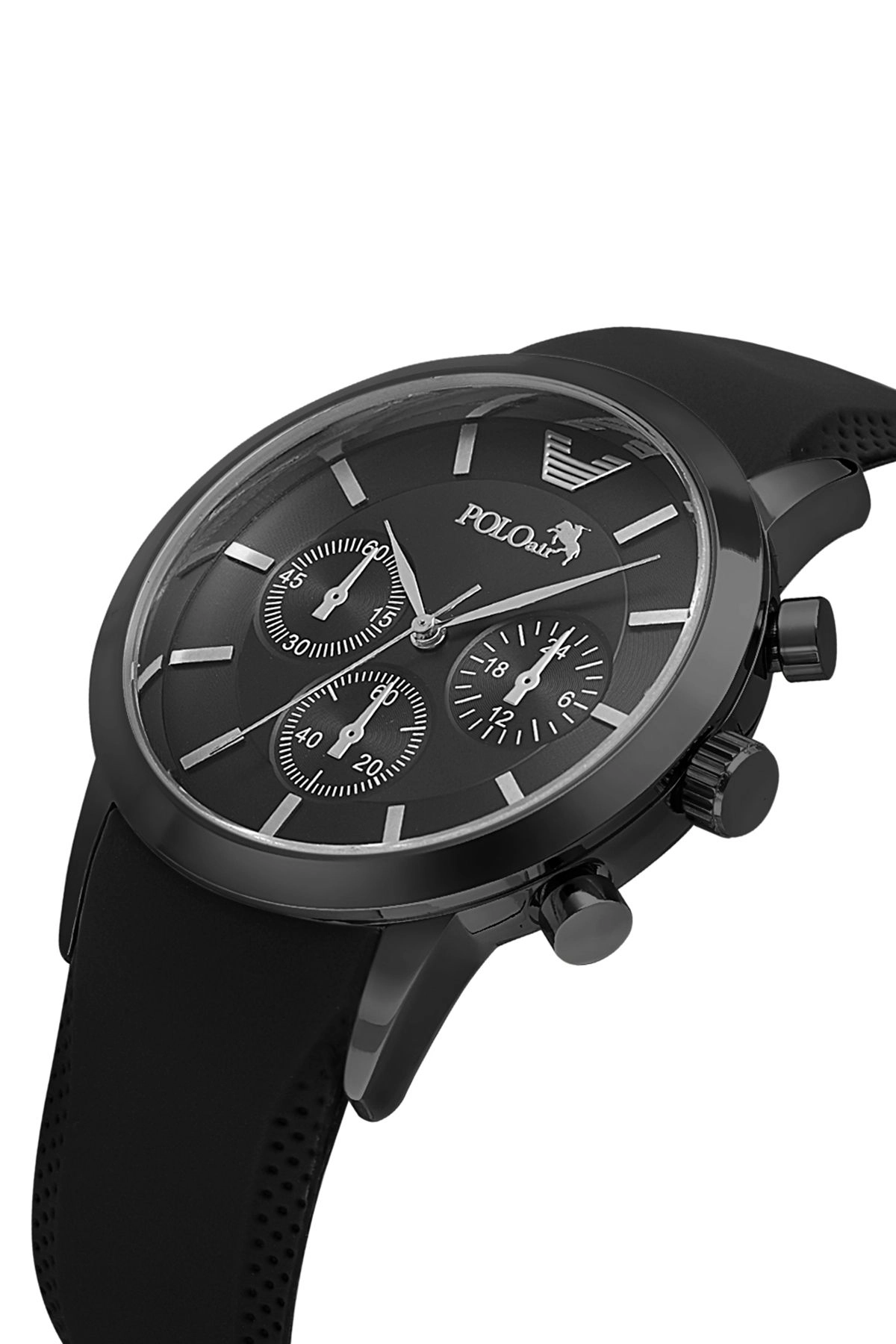 Kauçuk Kordon Metal Kasa Erkek Kol Saati Siyah Renk Pl-0984E1X Siyah Pl-0984E1X