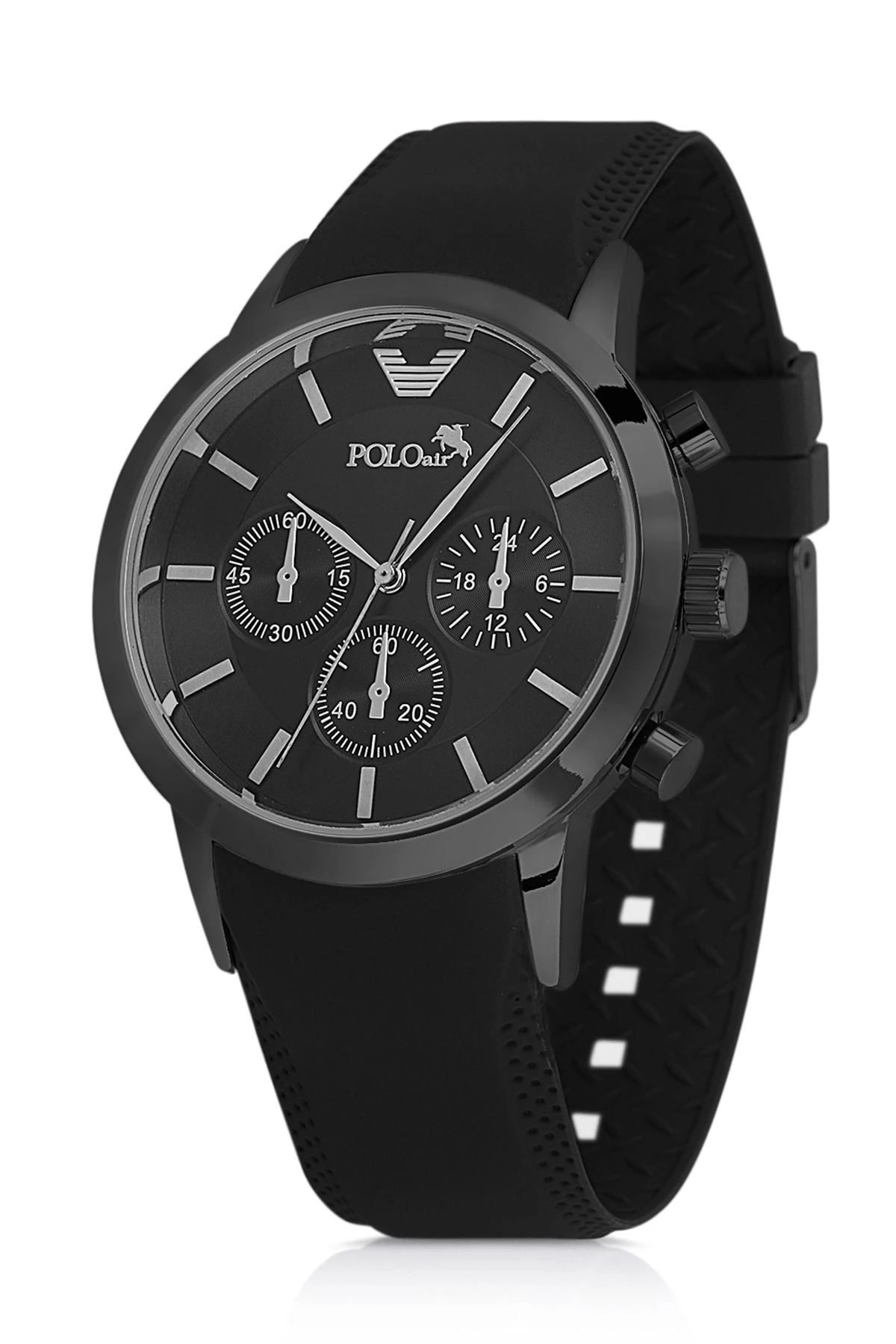 Kauçuk Kordon Metal Kasa Erkek Kol Saati Siyah Renk Pl-0984E1X Siyah Pl-0984E1X