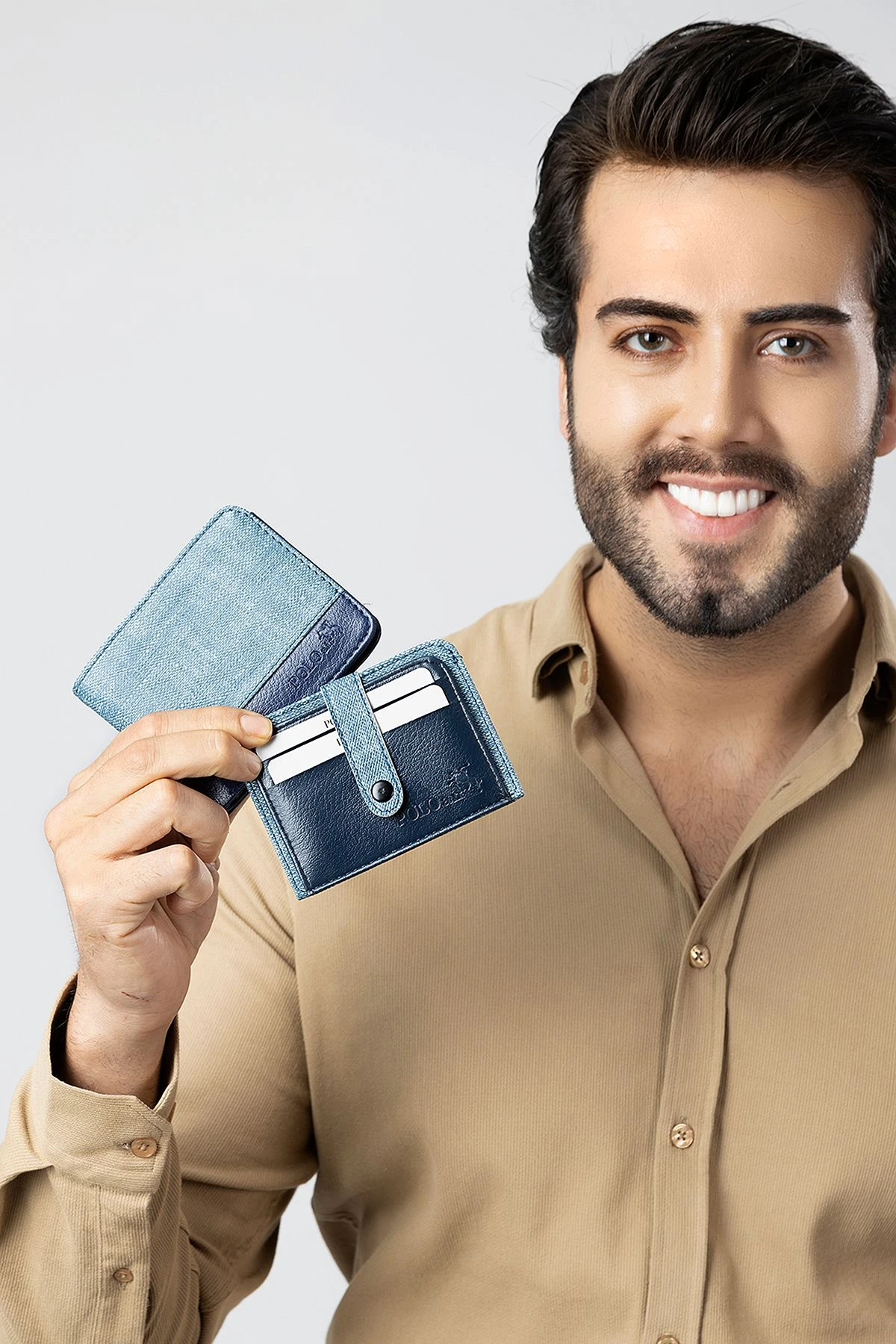 Klasik Erkek Kol Saati Cüzdan Kemer Kartlık Çakmak Set Kombin Gümüş Lacivert Renk Pl-0998E2 Lacivert-Gümüş Pl-0998E2