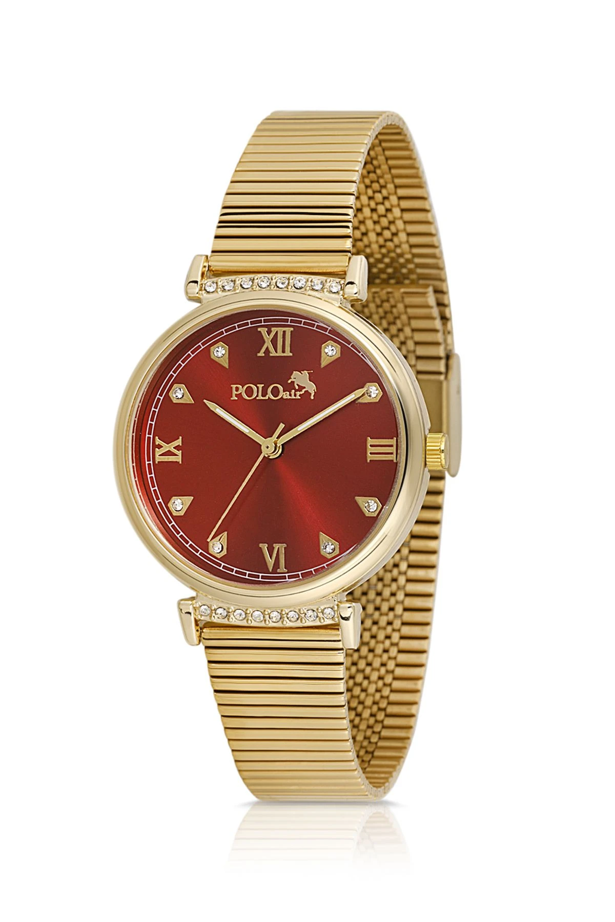Klasik Kadın Kol Saati Gold Kırmızı Renk Pl-1554B8X Kırmızı-Gold Pl-1554B8X