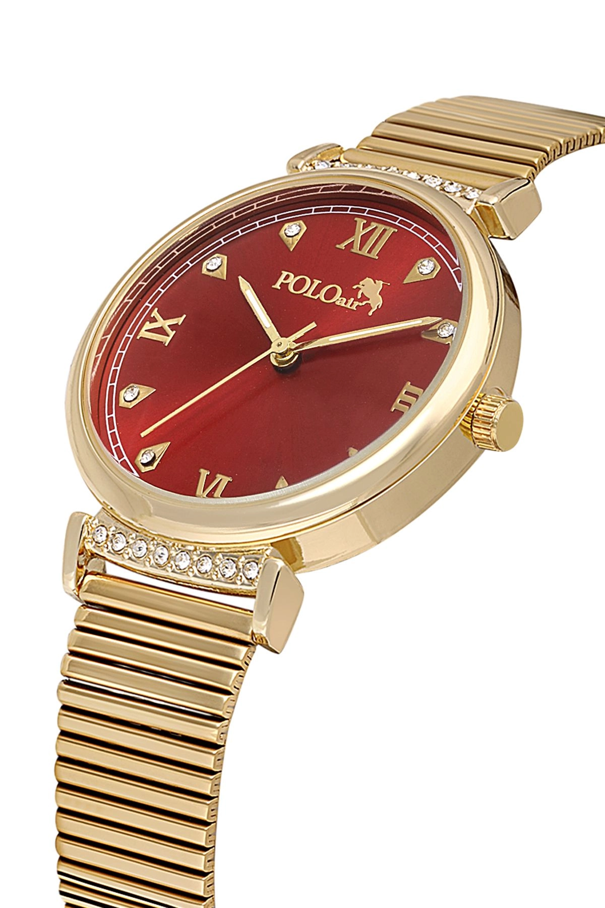 Klasik Kadın Kol Saati Gold Kırmızı Renk Pl-1554B8X Kırmızı-Gold Pl-1554B8X