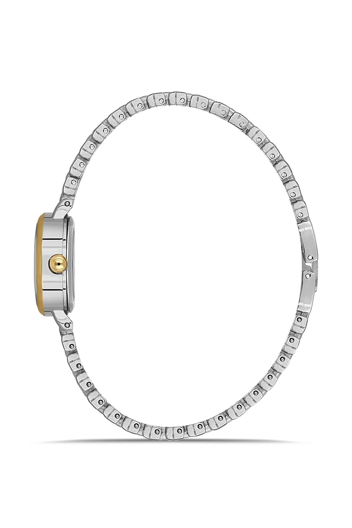 Minik Rakamlı Kadın Kol Saati Gümüş Gold Renk Pl-1541B3X Gold-Gümüş Pl-1541B3X