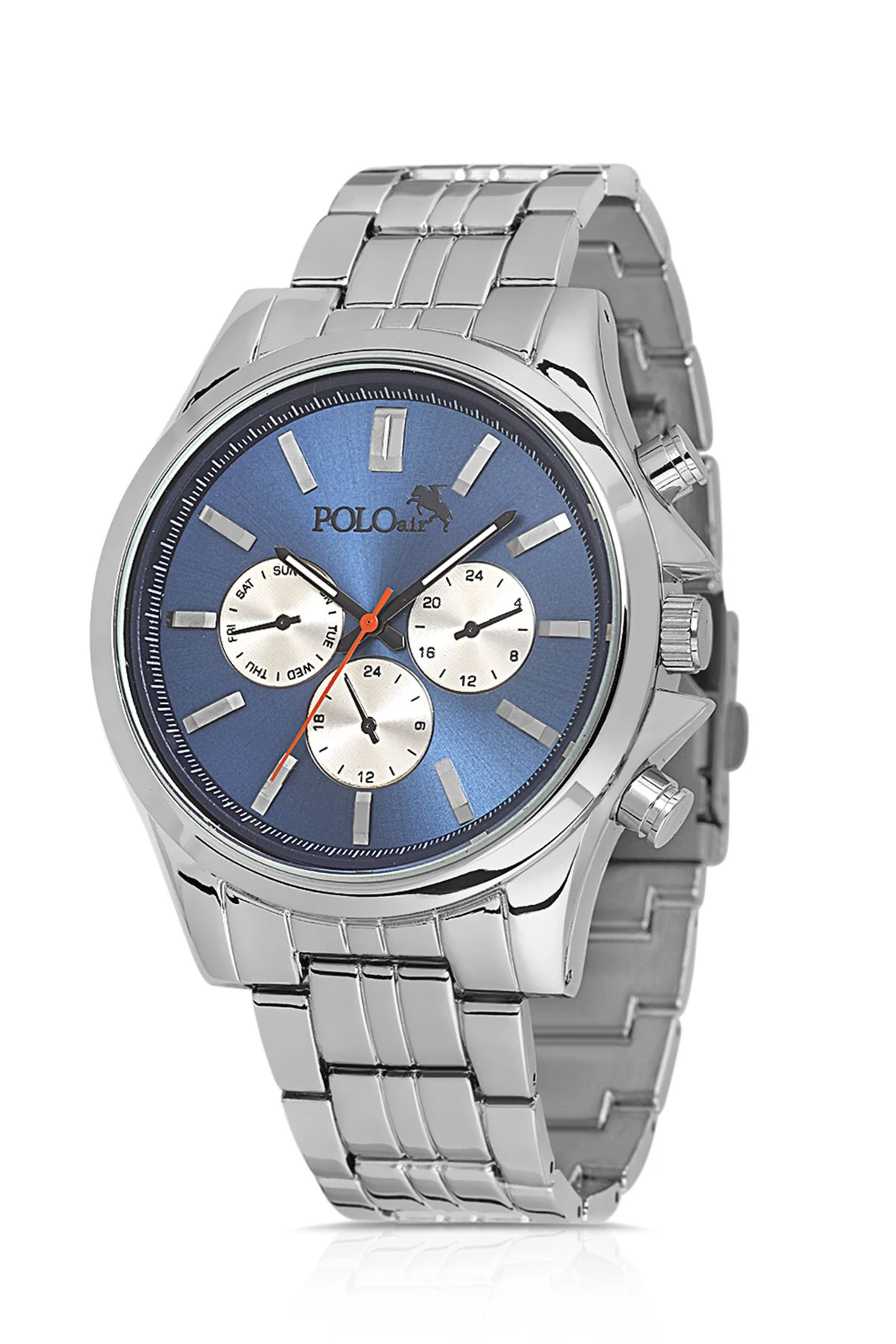 Premium Set Kombin Erkek Kol Saati Parfüm Gözlük Set Gümüş Lacivert Renk Pl-7018E2 Lacivert-Gümüş Pl-7018E2