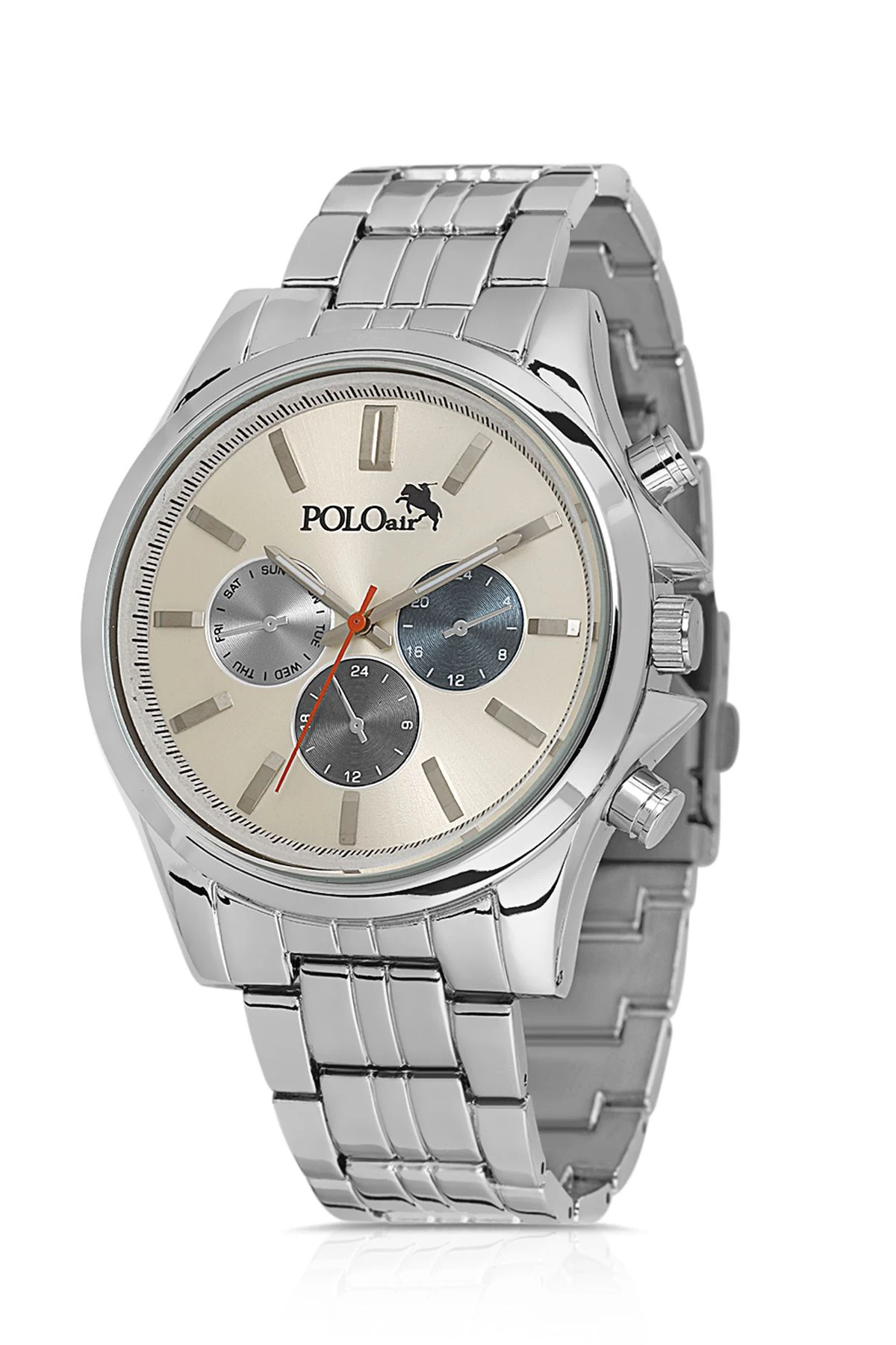 Premium Set Kombin Erkek Kol Saati Parfüm Gözlük Set Gümüş Renk Pl-7018E3 Gümüş Pl-7018E3