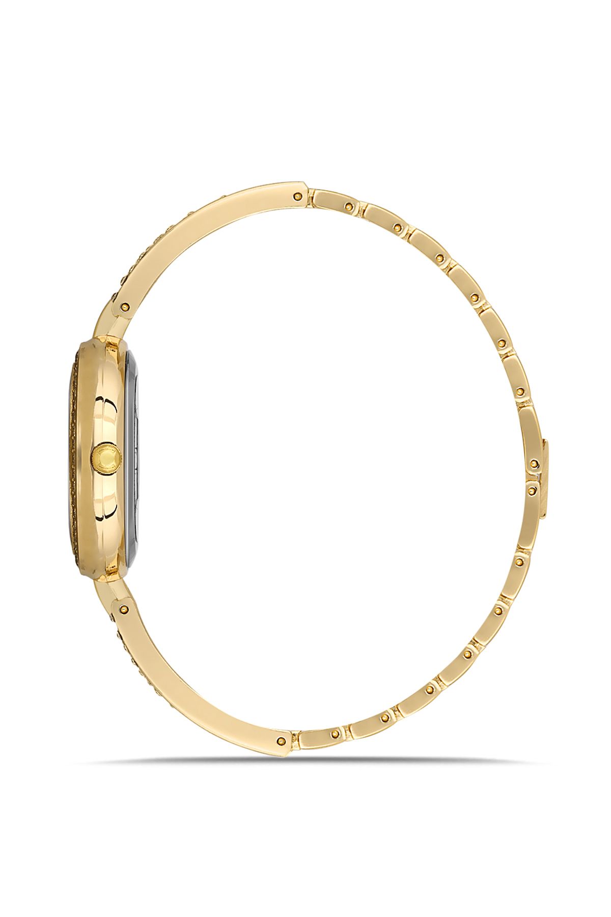 Retro Lüx Taşlı Kadın Kol Saati Ve Parfüm Seti Hediyelik Kutsunda Kombin Gold Renk St-2176S1 Gold St-2176S1
