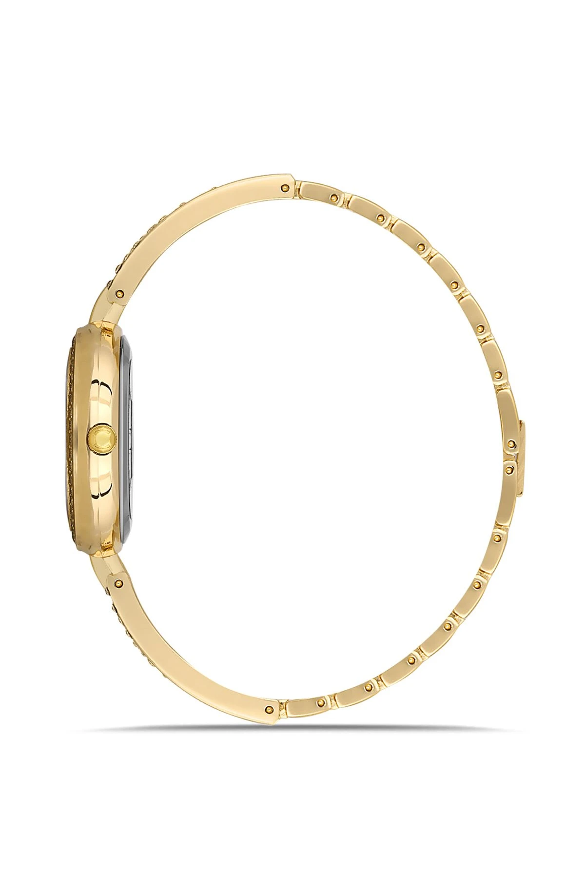 Retro Lüx Taşlı Kadın Kol Saati Ve Parfüm Seti Hediyelik Kutsunda Kombin Gold Renk St-2176S1 Gold St-2176S1