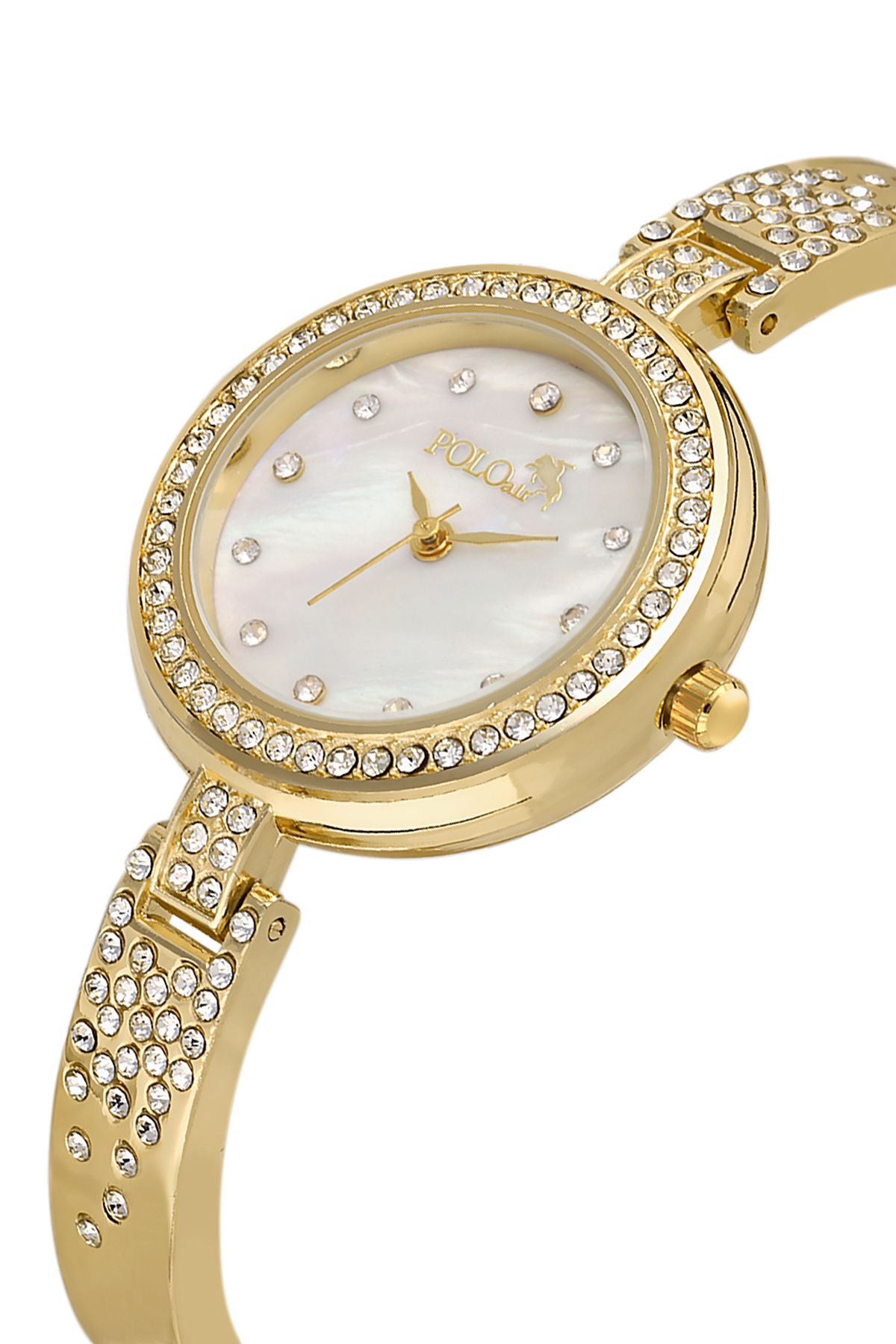 Retro Lüx Taşlı Kadın Kol Saati Ve Parfüm Seti Hediyelik Kutsunda Kombin Gold Renk St-2176S1 Gold St-2176S1
