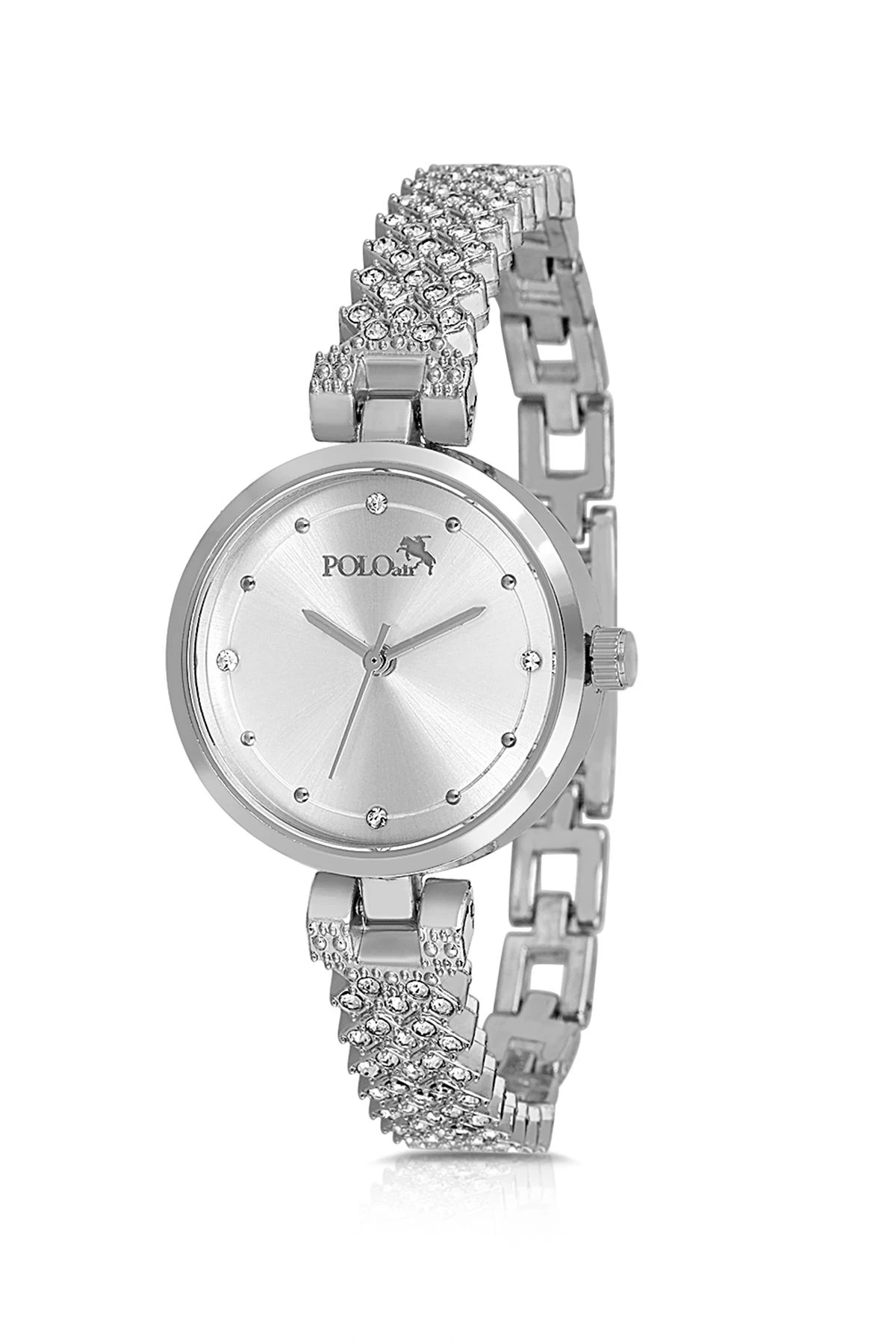 Retro Lüx Taşlı Kadın Kol Saati Ve Parfüm Seti Hediyelik Kutsunda Kombin Gümüş Renk St-2176S2 Gümüş St-2176S2