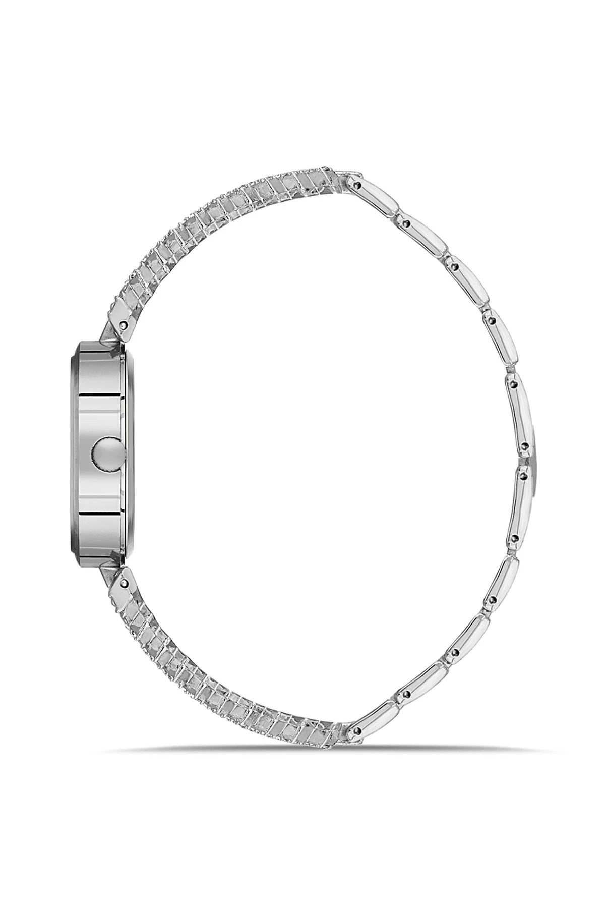 Retro Lüx Taşlı Kadın Kol Saati Ve Parfüm Seti Hediyelik Kutsunda Kombin Gümüş Renk St-2176S2 Gümüş St-2176S2