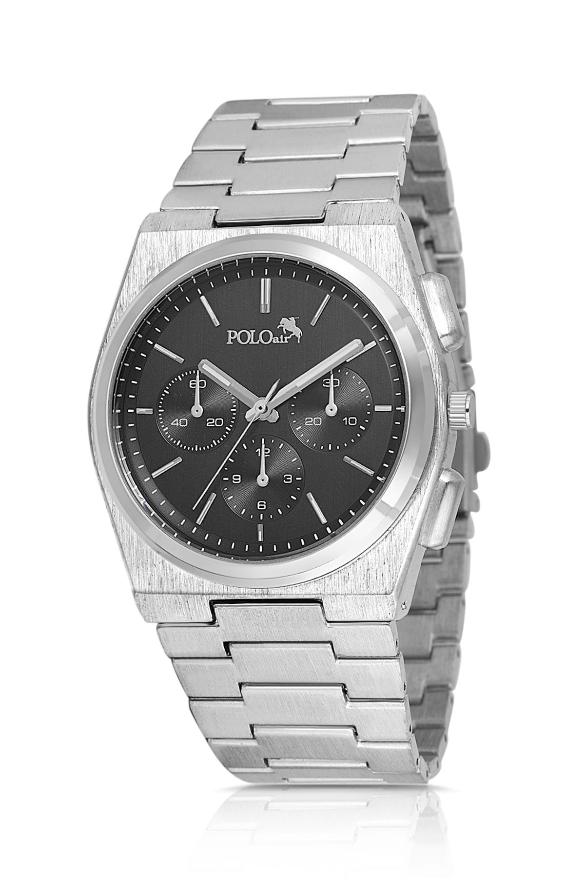 Spor Erkek Kol Saati Gümüş Siyah Renk Pl-0999E3X Siyah-Gümüş Pl-0999E3X