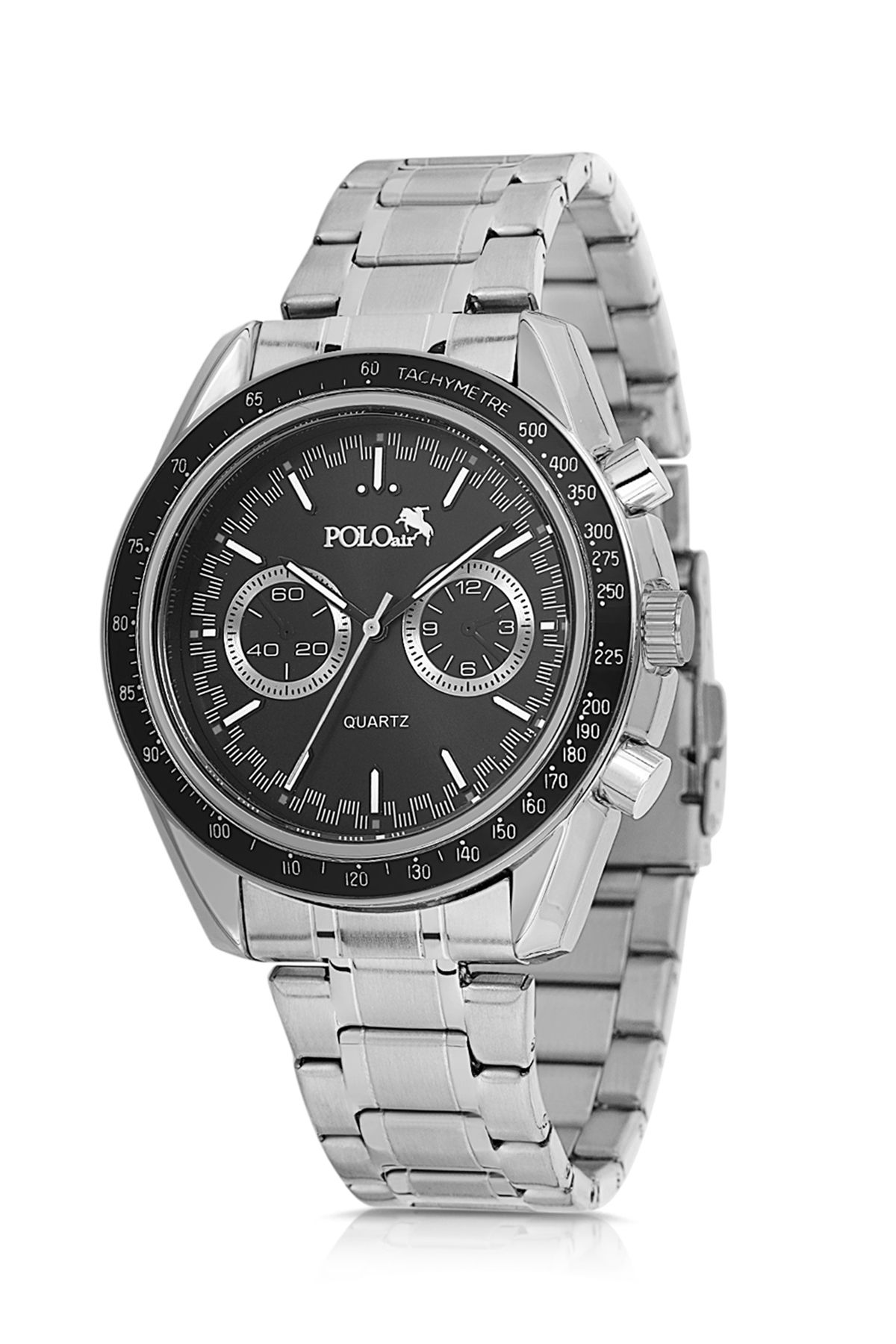 Spor Kasa Erkek Kol Saati Cüzdan Kemer Kartlık Çakmak Kombin Set Siyah Gümüş Renk Pl-0991E3 Siyah-Gümüş Pl-0991E3