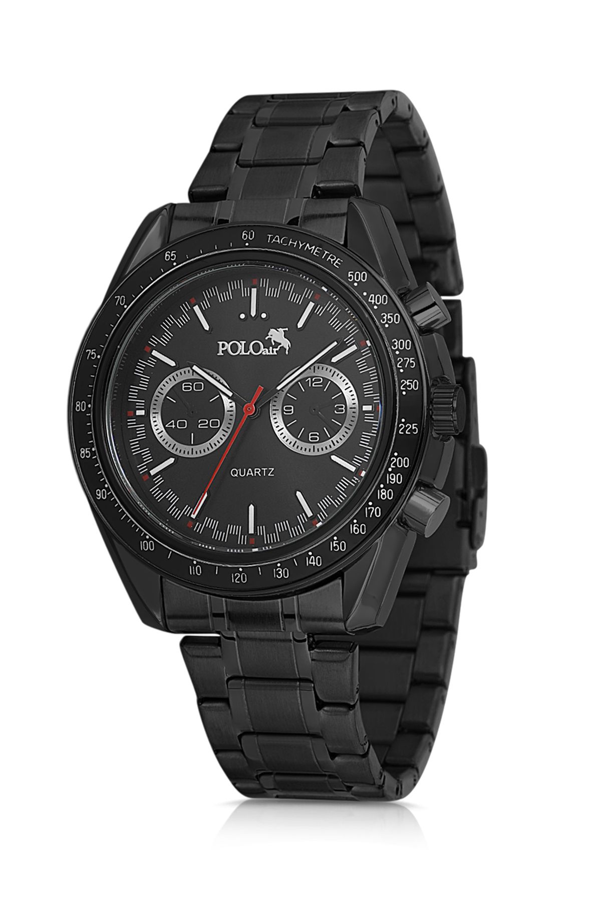 Spor Kasa Erkek Kol Saati Cüzdan Kemer Kartlık Çakmak Kombin Set Siyah Renk Pl-0991E1 Siyah Pl-0991E1