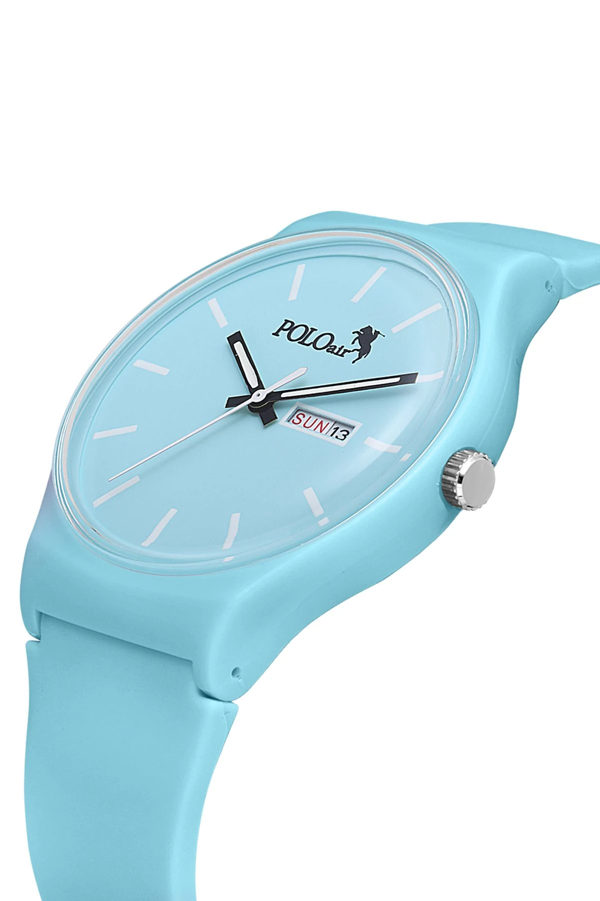 Spor Unisex Silikon Kordon Gün Ay Takvimli Kol Saati Mavi Renk Pl-1555B5X Mavi Pl-1555B5X