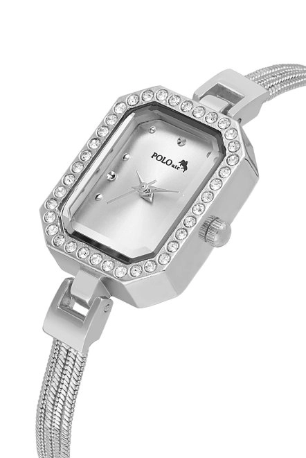 Hasır Metal Kordon Kadın Kol Saati Gümüş Renk Pl-1545B2X Gümüş Pl-1545B2X