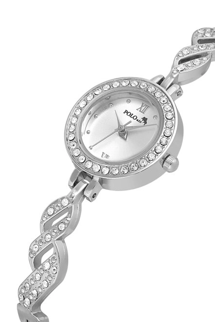 Lüx Taşlı Zarif Vintage Kadın Kol Saati Gümüş Renk Pl-1538B2X Gümüş Pl-1538B2X