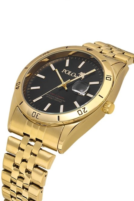 Mercek Takvimli Erkek Kol Saati Gold Siyah Renk Pl-0987E5X Gold-Siyah Pl-0987E5X