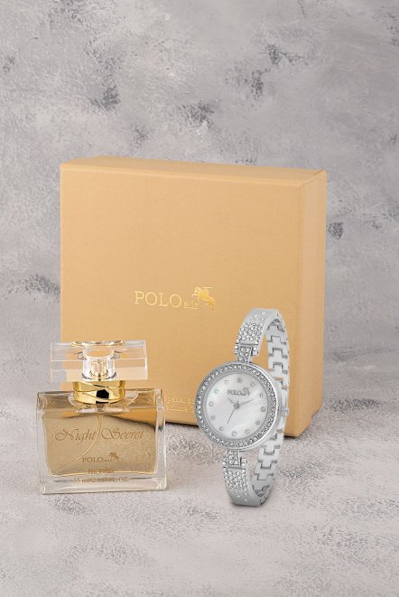 Retro Lüx Taşlı Kadın Kol Saati Ve Parfüm Seti Hediyelik Kutsunda Kombin Gümüş Renk St-2176S2 Gümüş St-2176S2