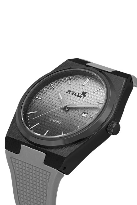 Silikon Kordon Takvimli Erkek Kol Saati Gri Siyah Renk Pl-0985E3X Gri-Siyah Pl-0985E3X