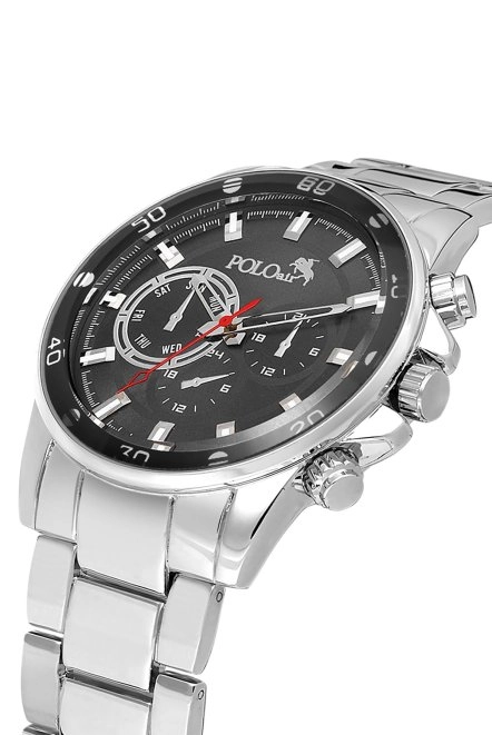 Spor Kasa Klasik Metal Erkek Kol Saati Gümüş Siyah Renk Pl-0995E3X Siyah-Gümüş Pl-0995E3X