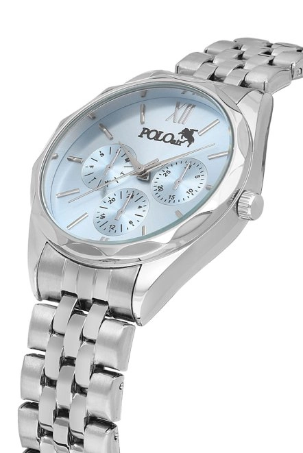 Spor Şık Kadın Kol Saati Gümüş Mavi Renk Pl-1552B4X Mavi-Gümüş Pl-1552B4X
