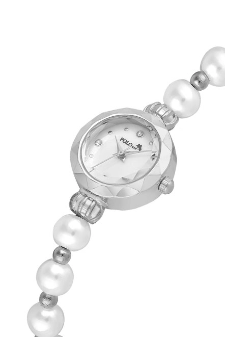 Zarif İnci Görünümlü Kadın Kol Saati Gümüş Beyaz Renk Pl-1530B2X Gümüş-Beyaz Pl-1530B2X