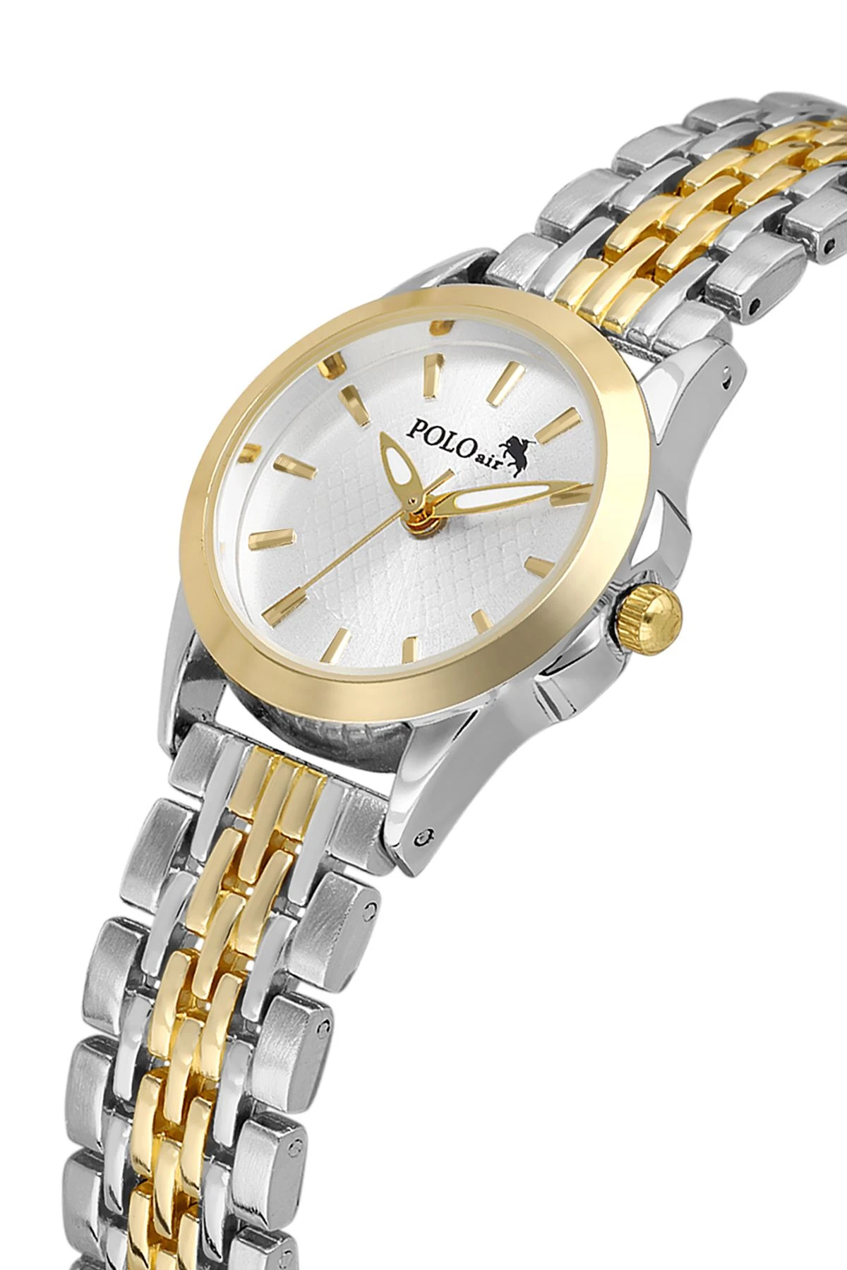 Zarif Kadın Kol Saati Zirkon Taşlı Nazar Bileklik Kombin Gümüş Gold Renk Pl-1550B3 Gold-Gümüş Pl-1550B3