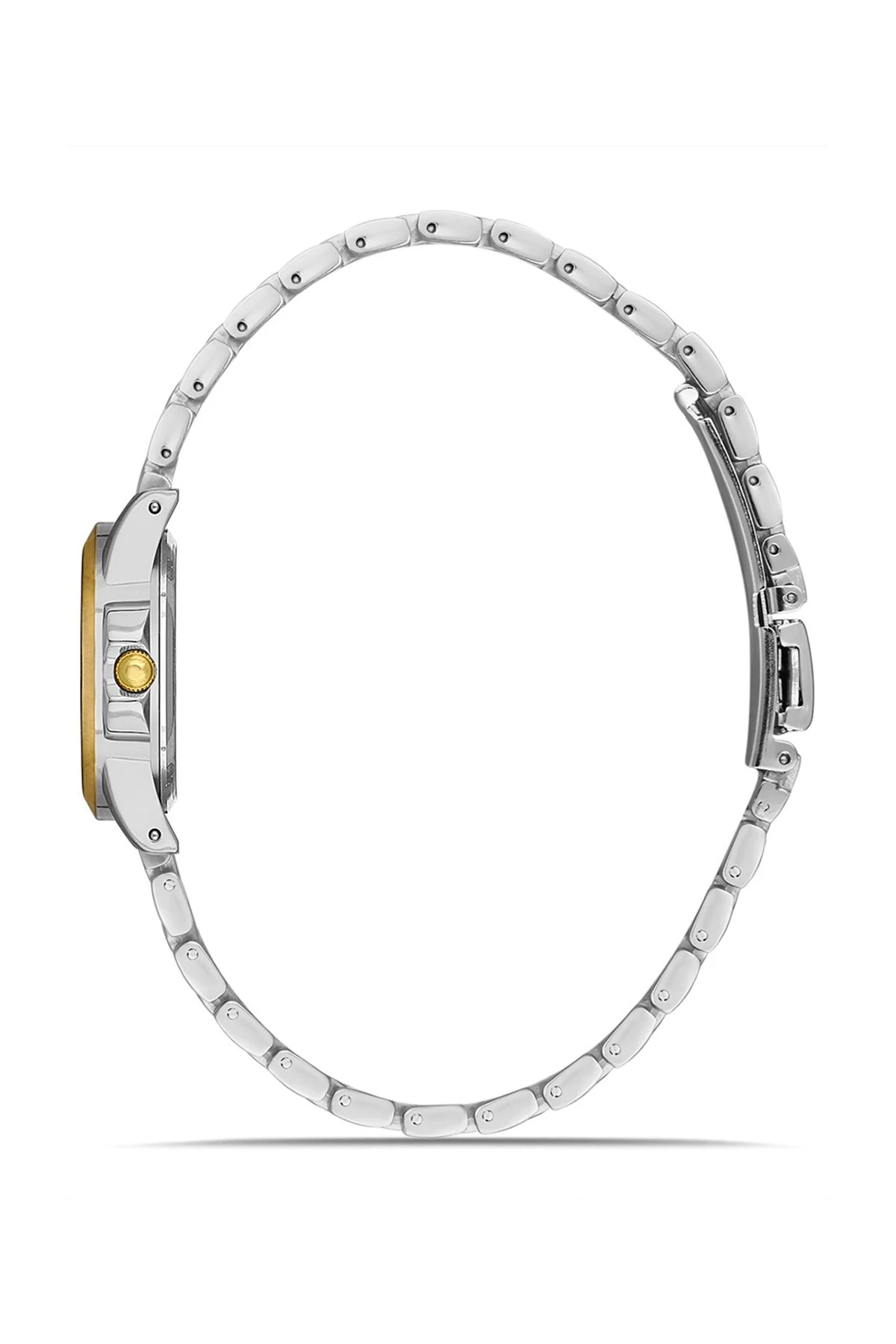 Zarif Kadın Kol Saati Zirkon Taşlı Nazar Bileklik Kombin Gümüş Gold Renk Pl-1550B3 Gold-Gümüş Pl-1550B3