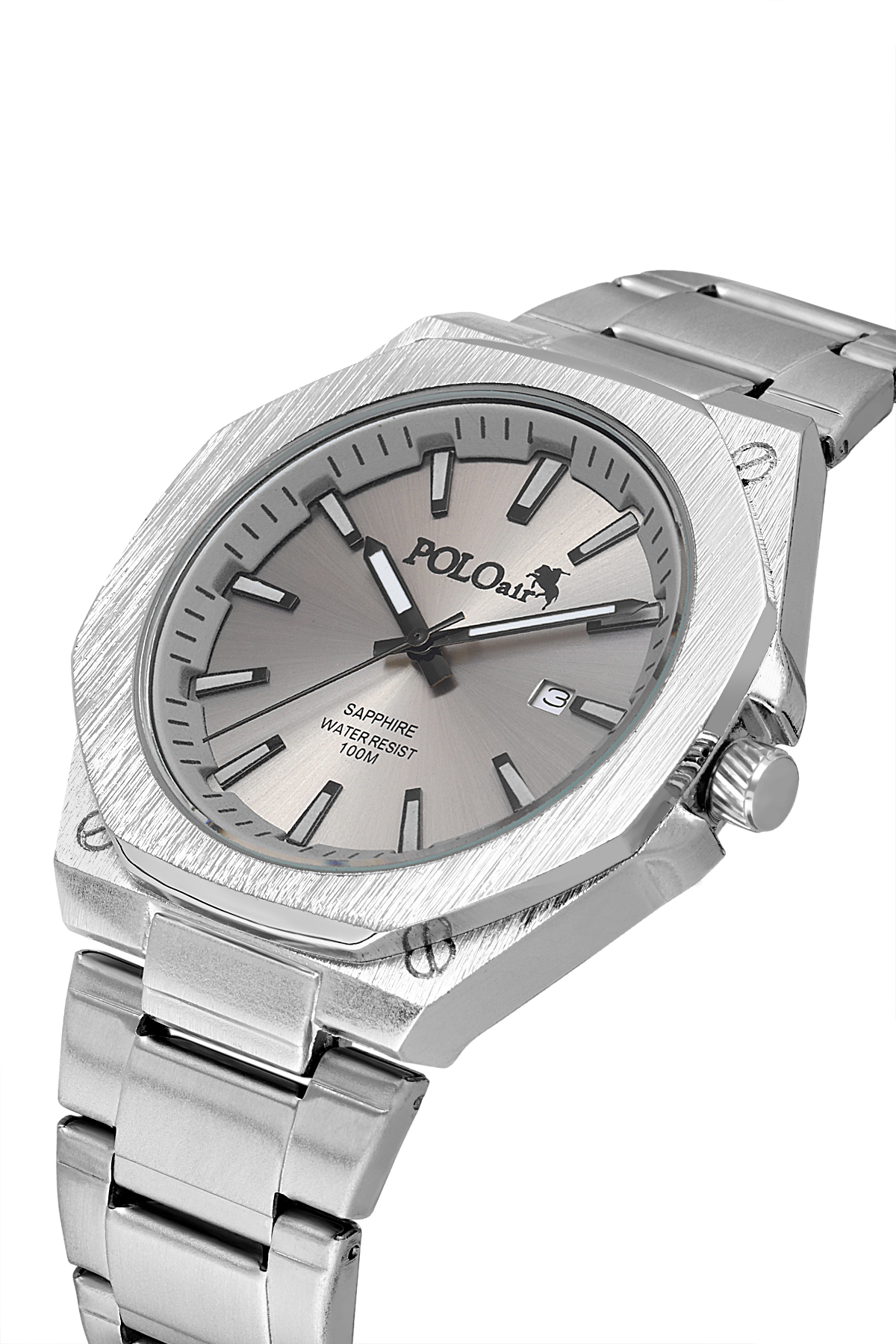 Erkek Kol Saati Kemer Cüzdan Kartlık Çakmak Hediyelik Kutusunda Gümüş Antrasit Set Pl-7071E3 Gümüş Pl-7071E3