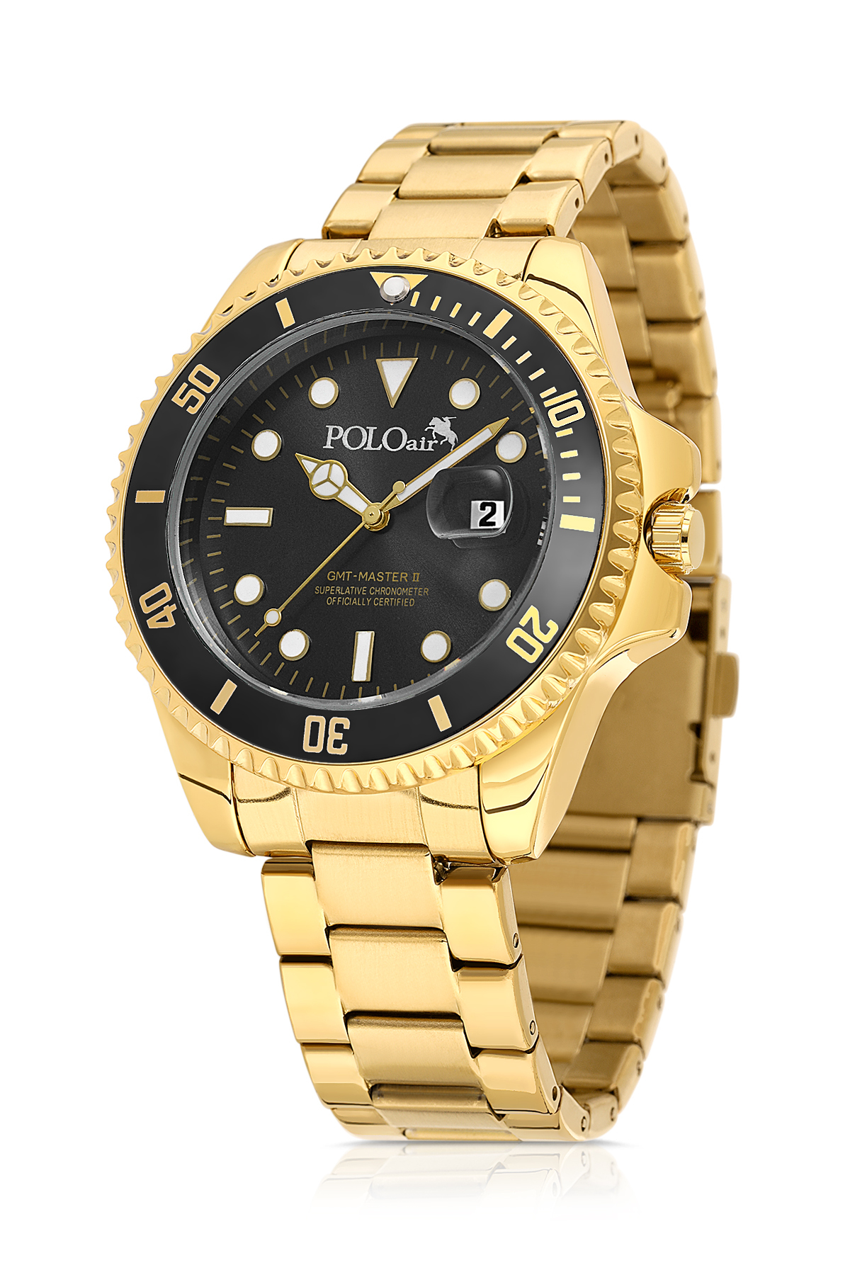 Mercek Takvimli Erkek Kol Saati Cüzdan Kemer Çakmak Anahtarlık Seti Gold Siyah Renk Pl-7078E7 Altın Pl-7078E7