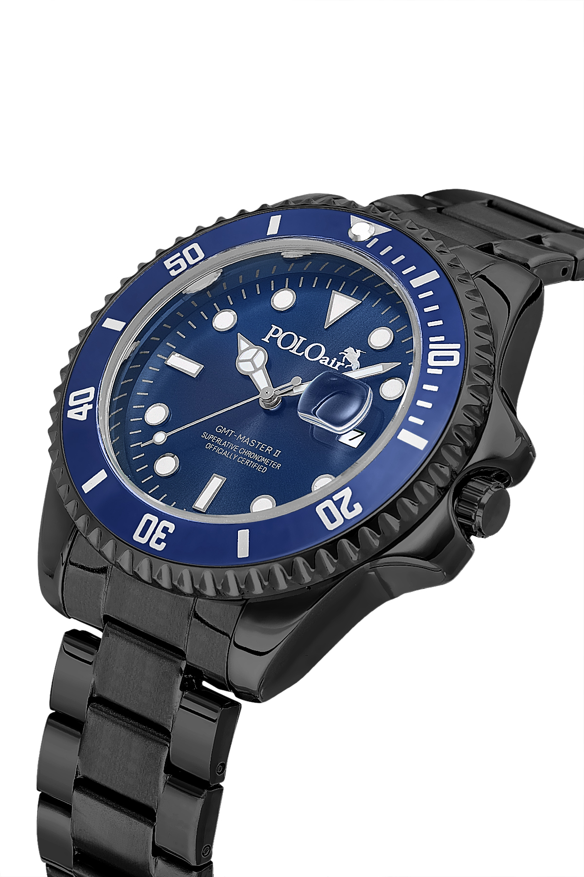 Mercek Takvimli Erkek Kol Saati Cüzdan Kemer Çakmak Anahtarlık Seti Siyah Lacivert Renk Pl-7078E6 Lacivert Pl-7078E6