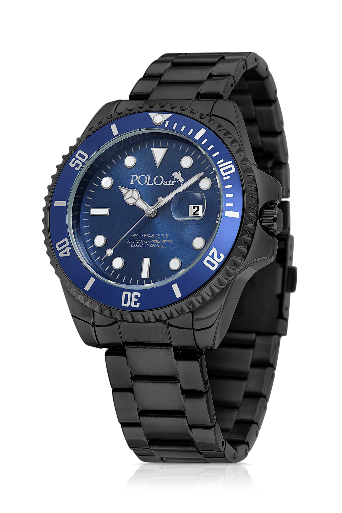 Mercek Takvimli Erkek Kol Saati Cüzdan Kemer Çakmak Anahtarlık Seti Siyah Lacivert Renk Pl-7078E6 Lacivert Pl-7078E6