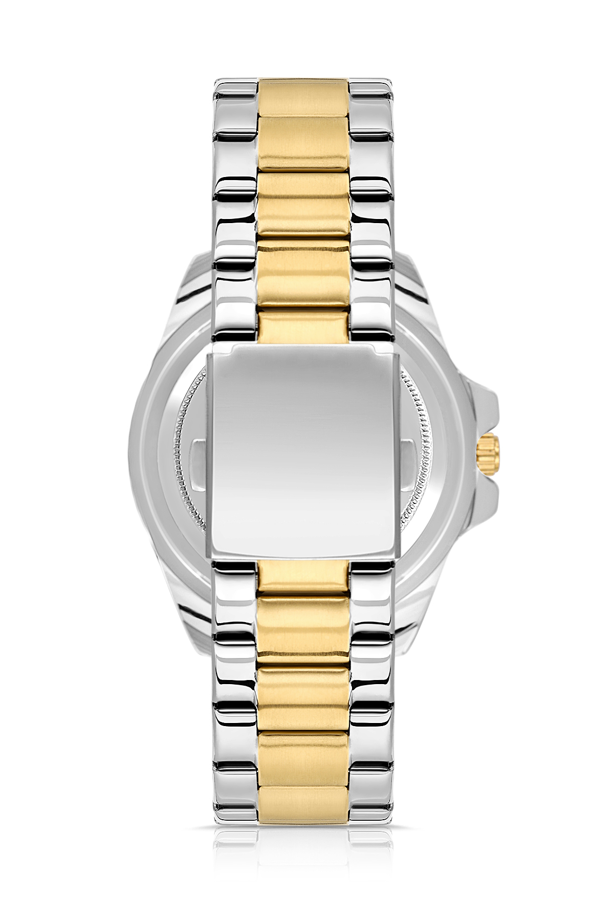 Mercek Takvimli Erkek Kol Saati Cüzdan Kemer Kartlık Parfüm Seti Gümüş Gold Yeşil Renk Pl-7073E10 Altın Pl-7073E10