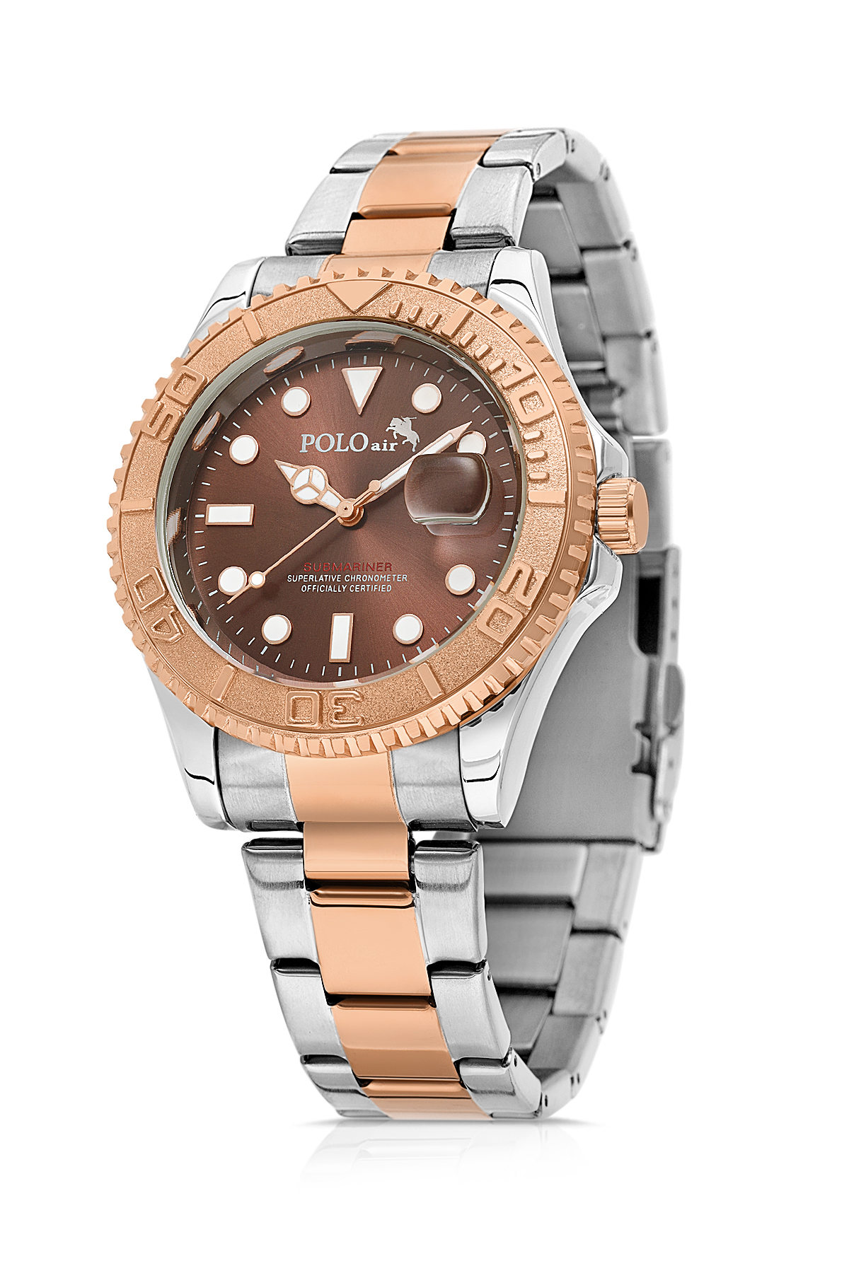 Mercek Takvimli Erkek Kol Saati Kemer Cüzdan Kartlık Parfüm Set Rose Gold Gümüş Kahve Renk Pl-7075E8 Çok Renkli Pl-7075E8