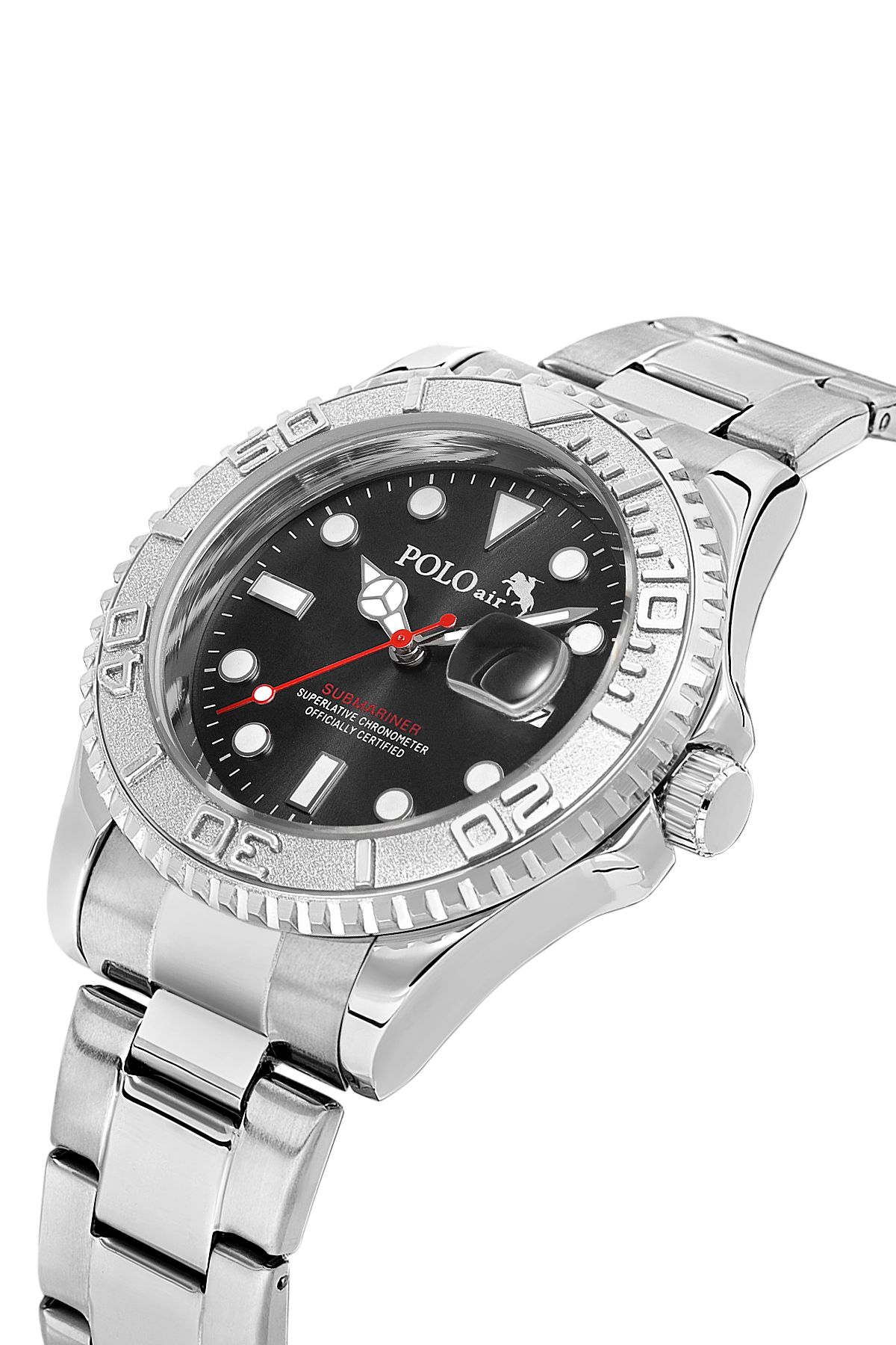 Mercek Takvimli Erkek Kol Saati Kemer Cüzdan Kartlık Parfüm Seti Gümüş Siyah Renk Pl-7075E3 Siyah Pl-7075E3