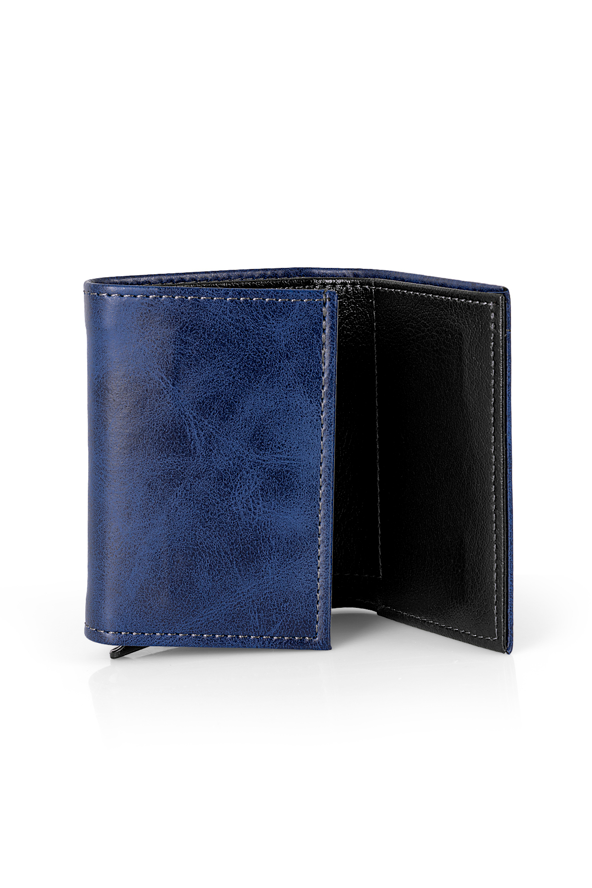 Mıknatıslı Otomatik Mekanizmalı Cüzdan Kemer Parfüm Erkek Kombin Seti Lacivert Renk Pm-06-L Lacivert Pm-06-L