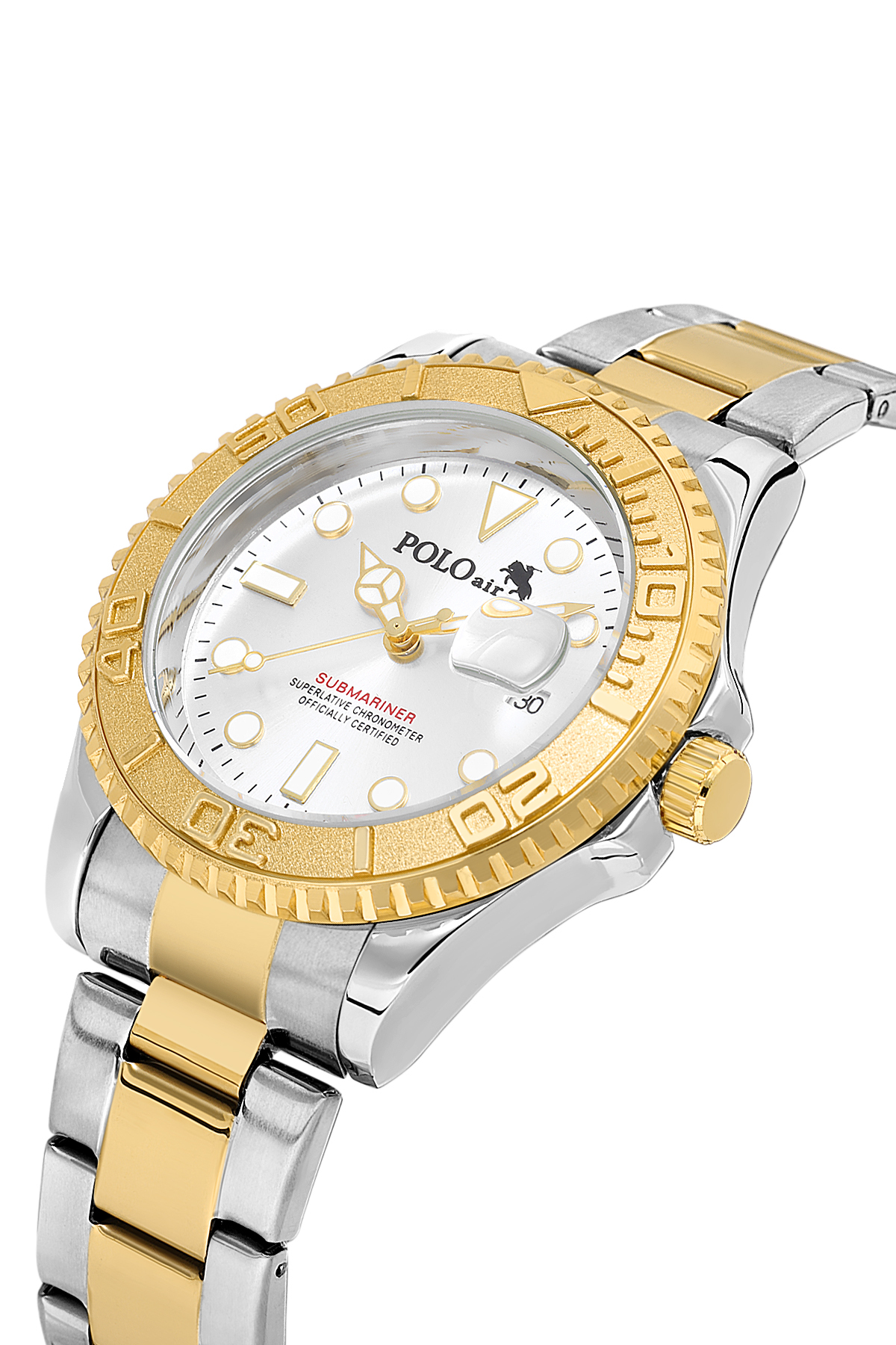 Takvimli Erkek Kol Saati Otomatik Cüzdan Kemer Çakmak Seti Gold Gümüş Renk Pl-7080E9 Altın Pl-7080E9