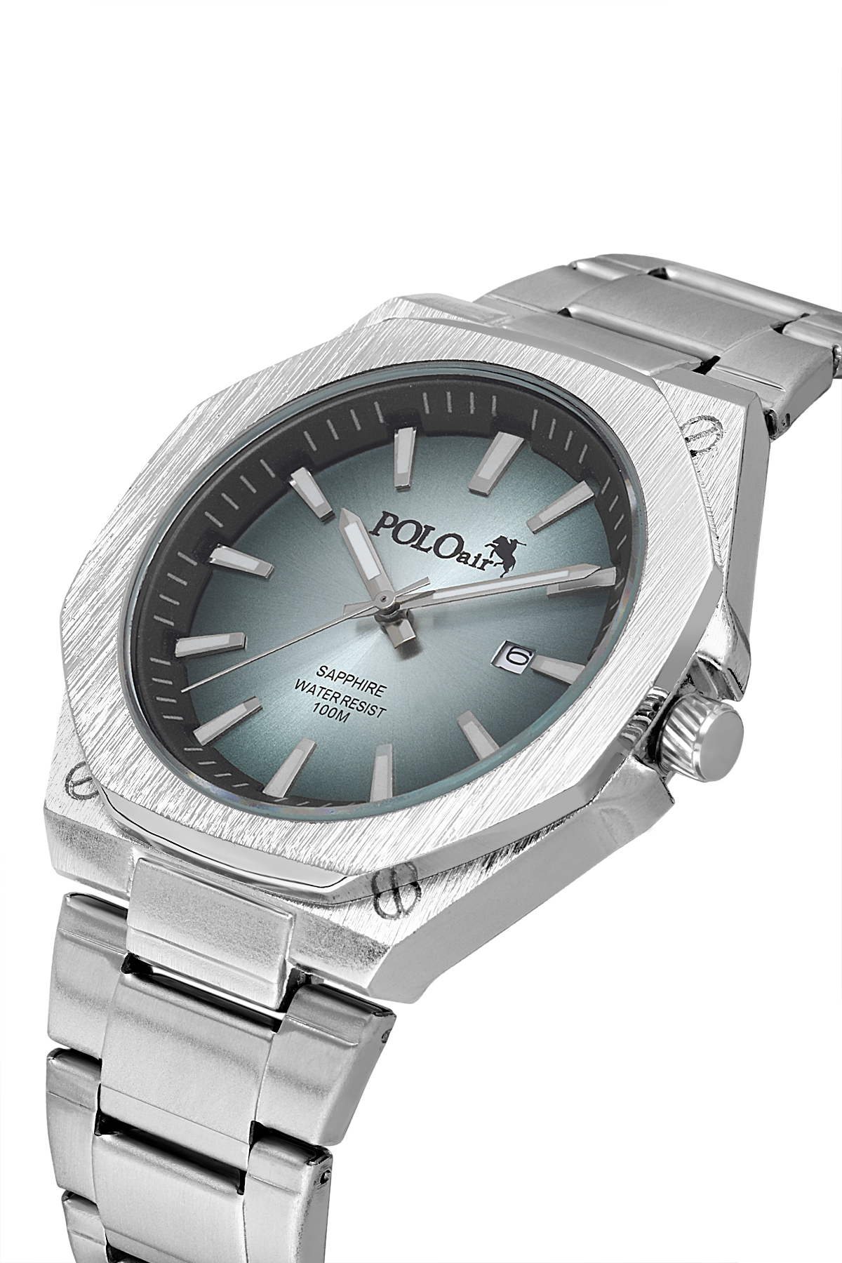 Takvimli Klasik Erkek Kol Saati Ve 55 Ml Parfüm Seti Gümüş Yeşil Renk St-5018E4 Yeşil St-5018E4