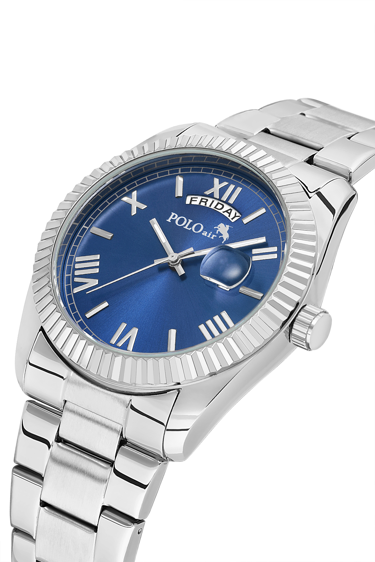 Ay Gün Gösterge Takvimli Erkek Kol Saati Gümüş Lacivert Renk Pl-7076E2X Lacivert Pl-7076E2X