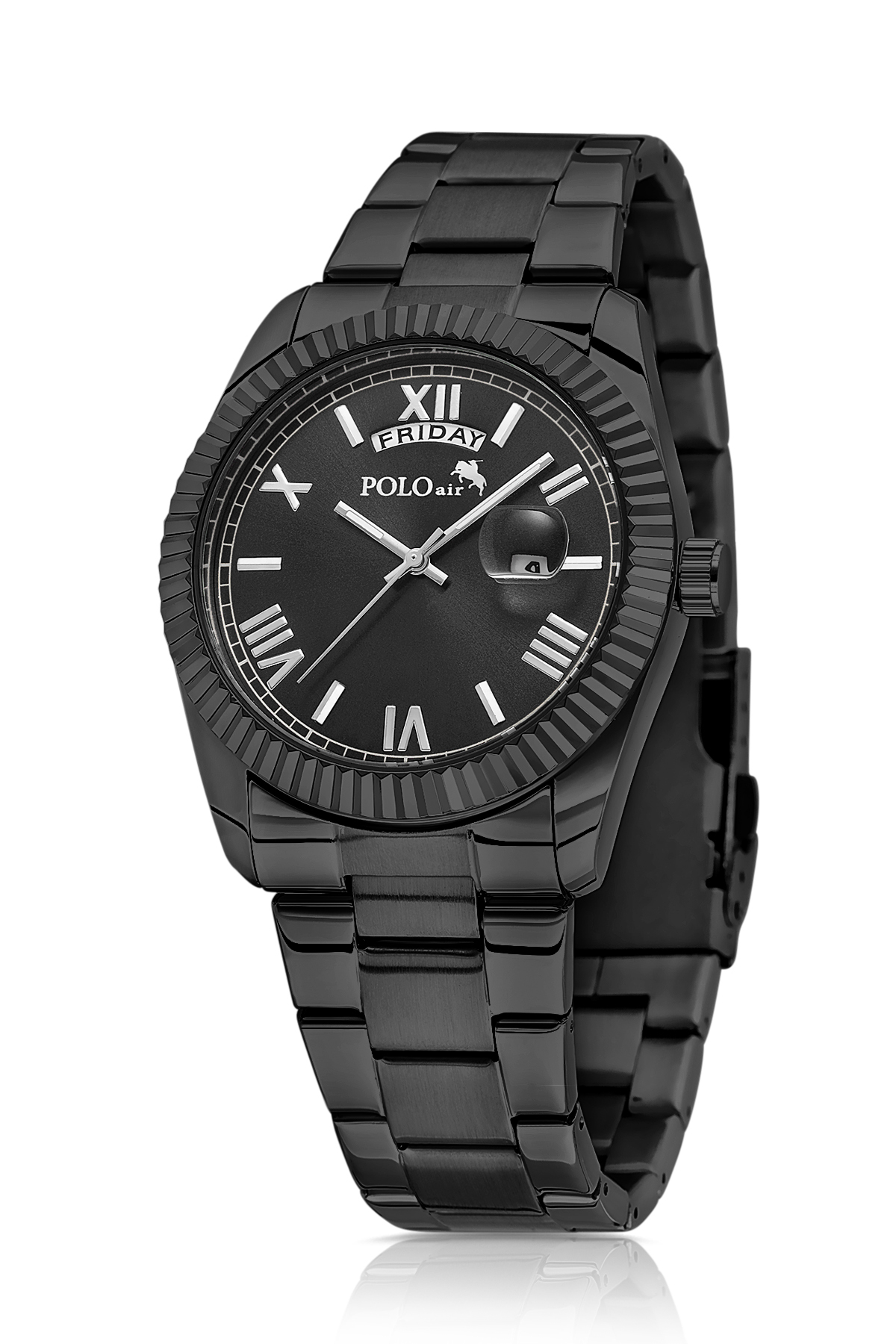 Ay Gün Gösterge Takvimli Erkek Kol Saati Siyah Renk Pl-7076E1X Siyah Pl-7076E1X