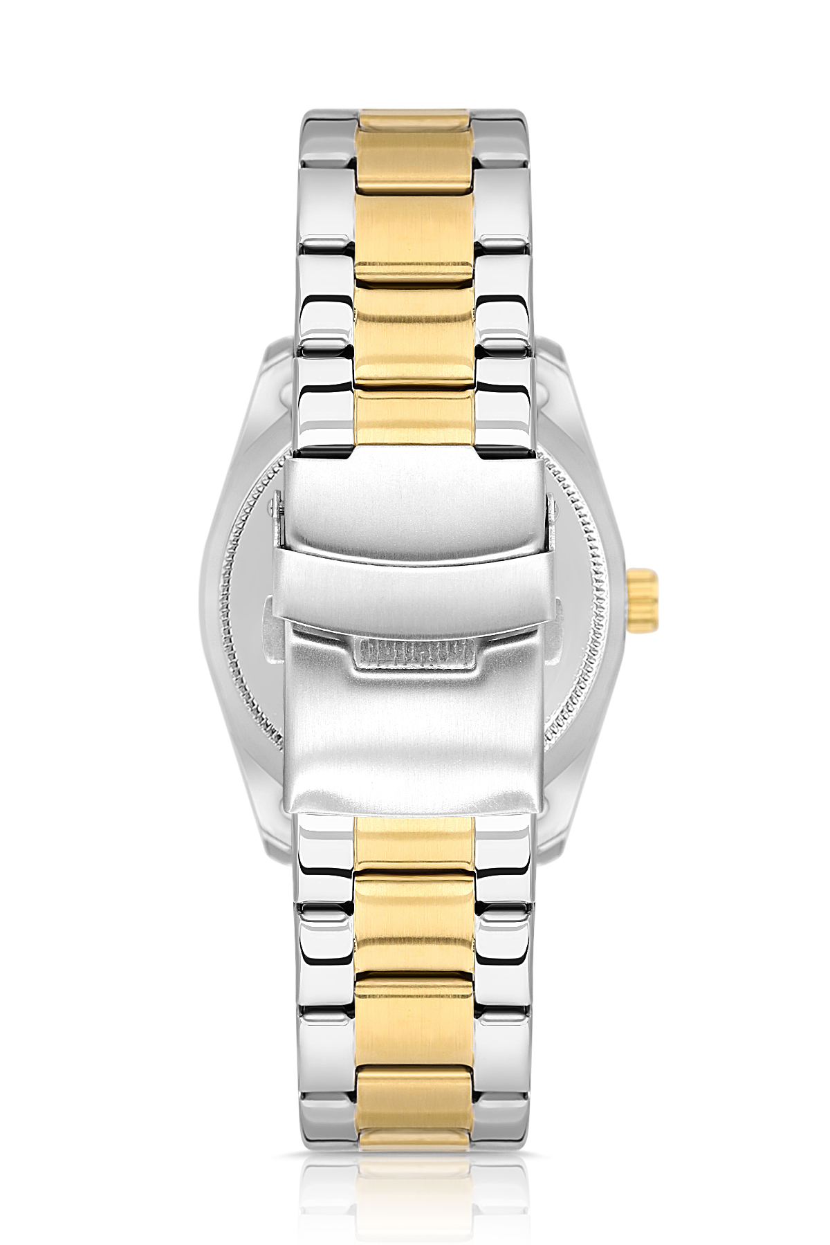 Ay Gün Gösterge Takvimli Erkek Kol Saati Ve 55 Ml Parfüm Seti Gold Gümüş Siyah Renk St-5014E6 Gold-Gümüş-Siyah St-5014E6