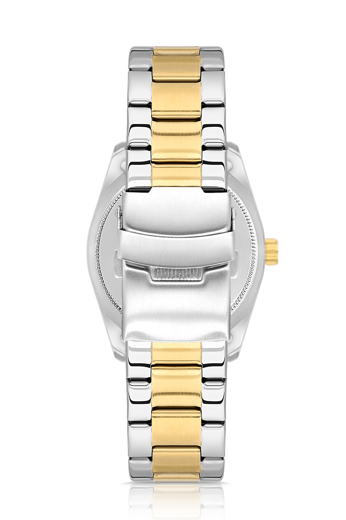 Ay Gün Gösterge Takvimli Erkek Kol Saati Ve 55 Ml Parfüm Seti Gümüş Gold Lacivert Renk St-5014E7 Çok Renkli St-5014E7