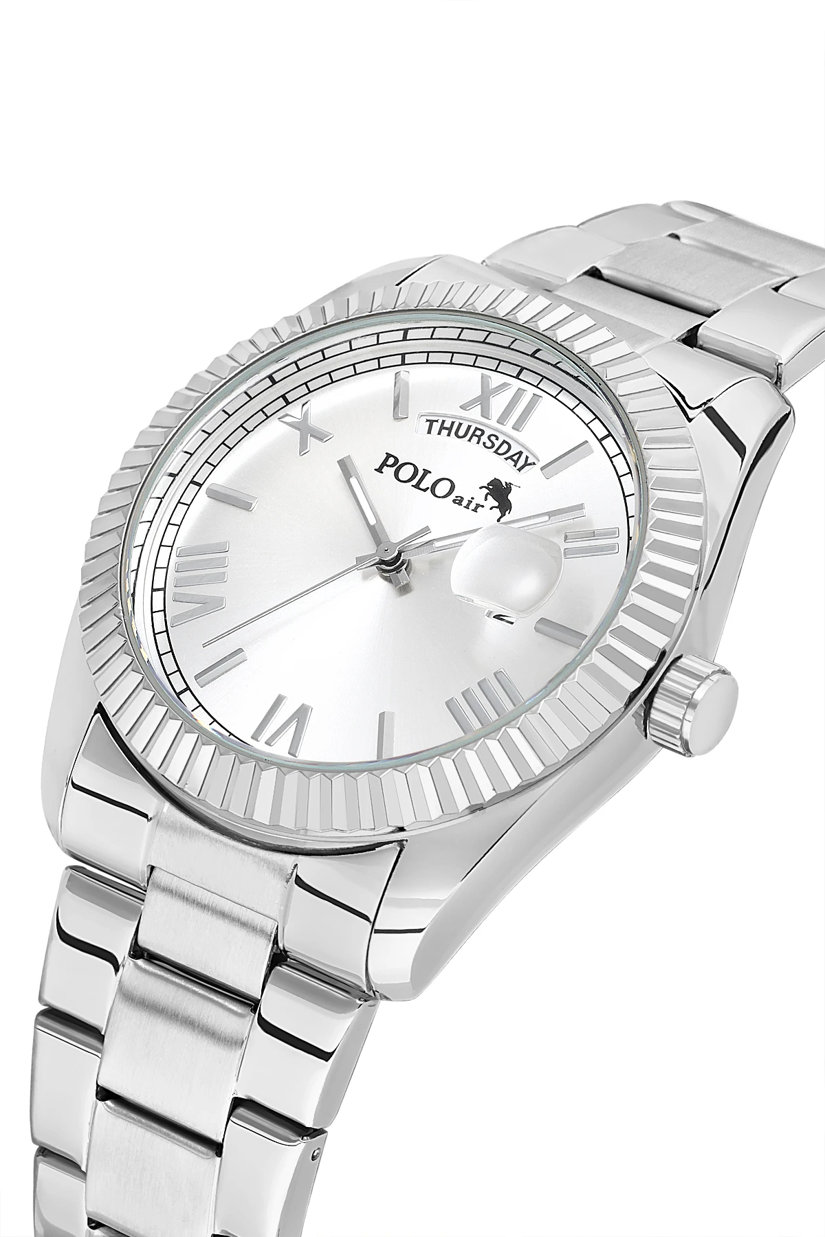 Ay Gün Gösterge Takvimli Erkek Kol Saati Ve 55 Ml Parfüm Seti Gümüş Renk St-5014E4 Gümüş St-5014E4