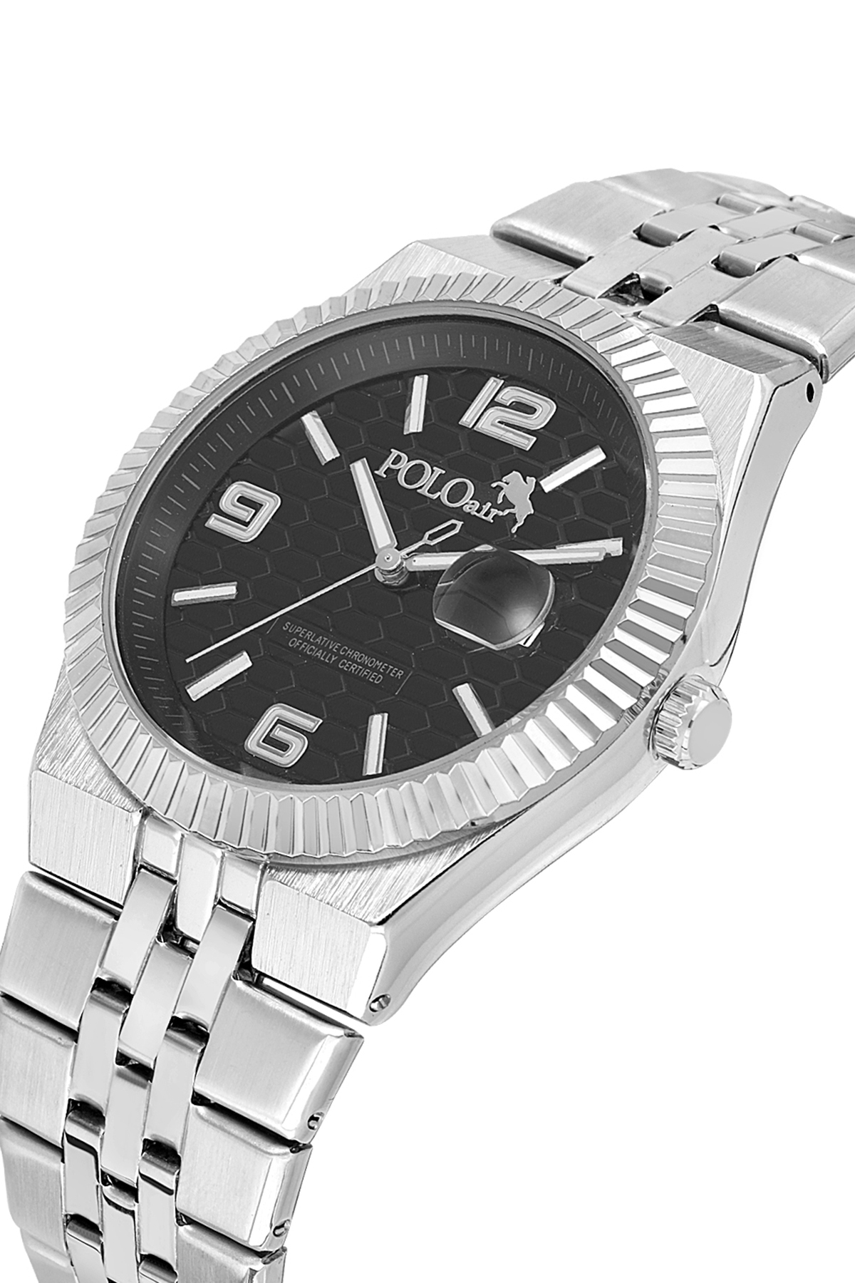 Çift Klips Mercek Takvimli Erkek Kol Saati Ve Parfüm Hediyelik Kutusunda Gümüş Siyah Renk St-5005E6 Siyah St-5005E6