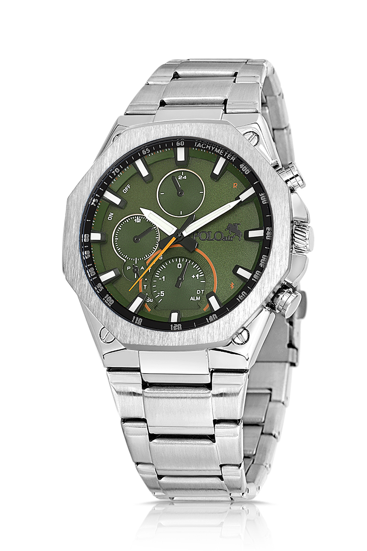 Erkek Kol Saati Cüzdan Kemer Hediyelik Kutusunda Vizon Set Gümüş Yeşil Renk Pl-7044E3 Yeşil-Gümüş-Vizon Pl-7044E3