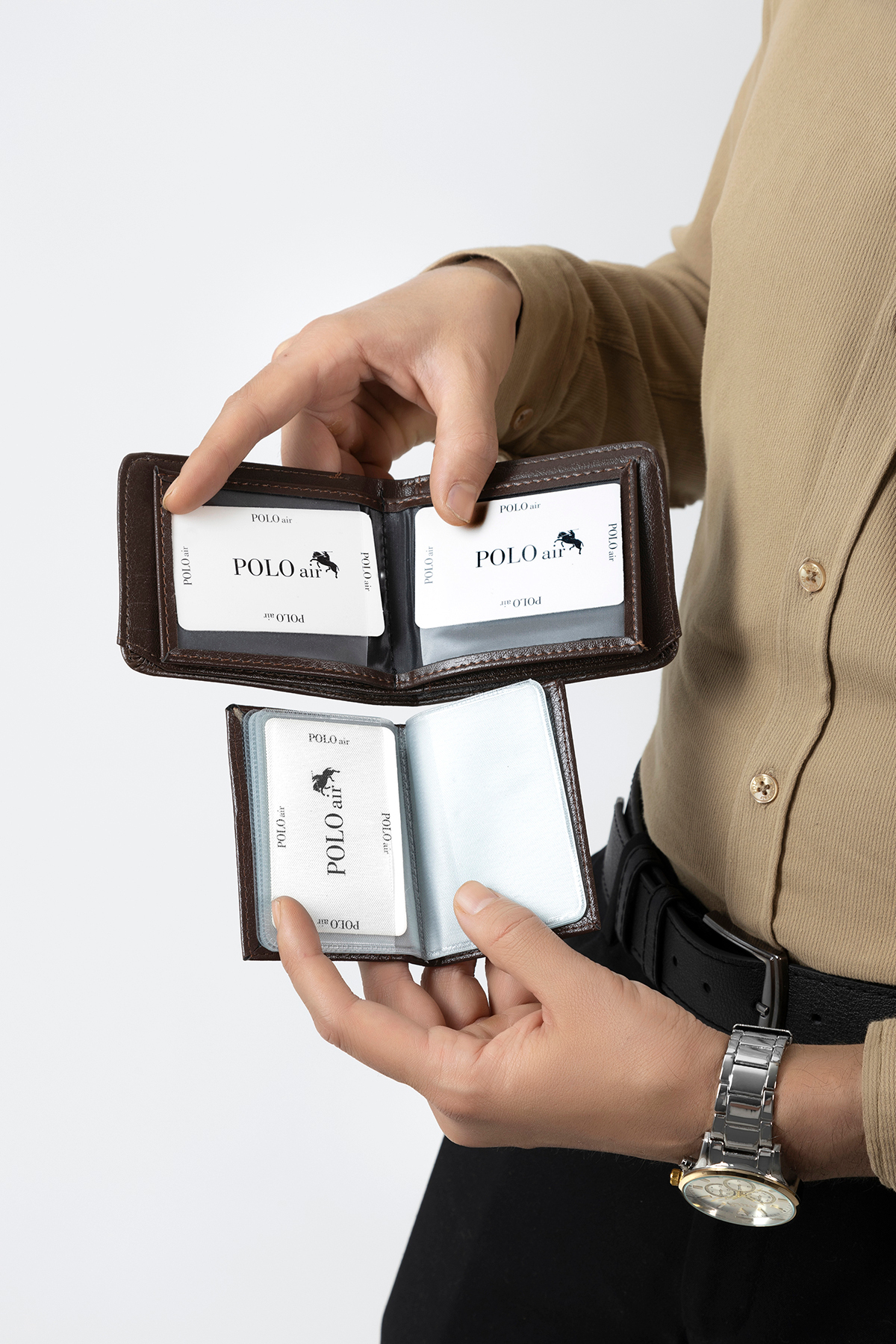 Erkek Kol Saati Cüzdan Kemer Kartlık Anahtarlık Hediyelik Kutusunda Kahverengi Set Pl-7041E4 Kahverengi Pl-7041E4